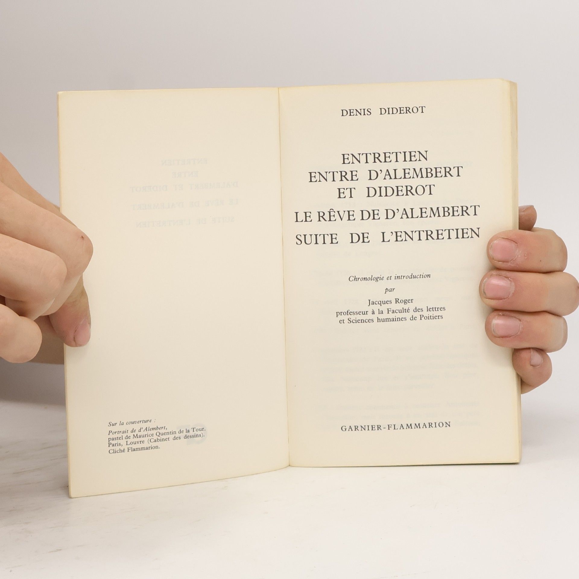 Denis Diderot Entretien entre d'Alembert et Diderot. Le rêve de d'Alembert. Suite de l'entretien