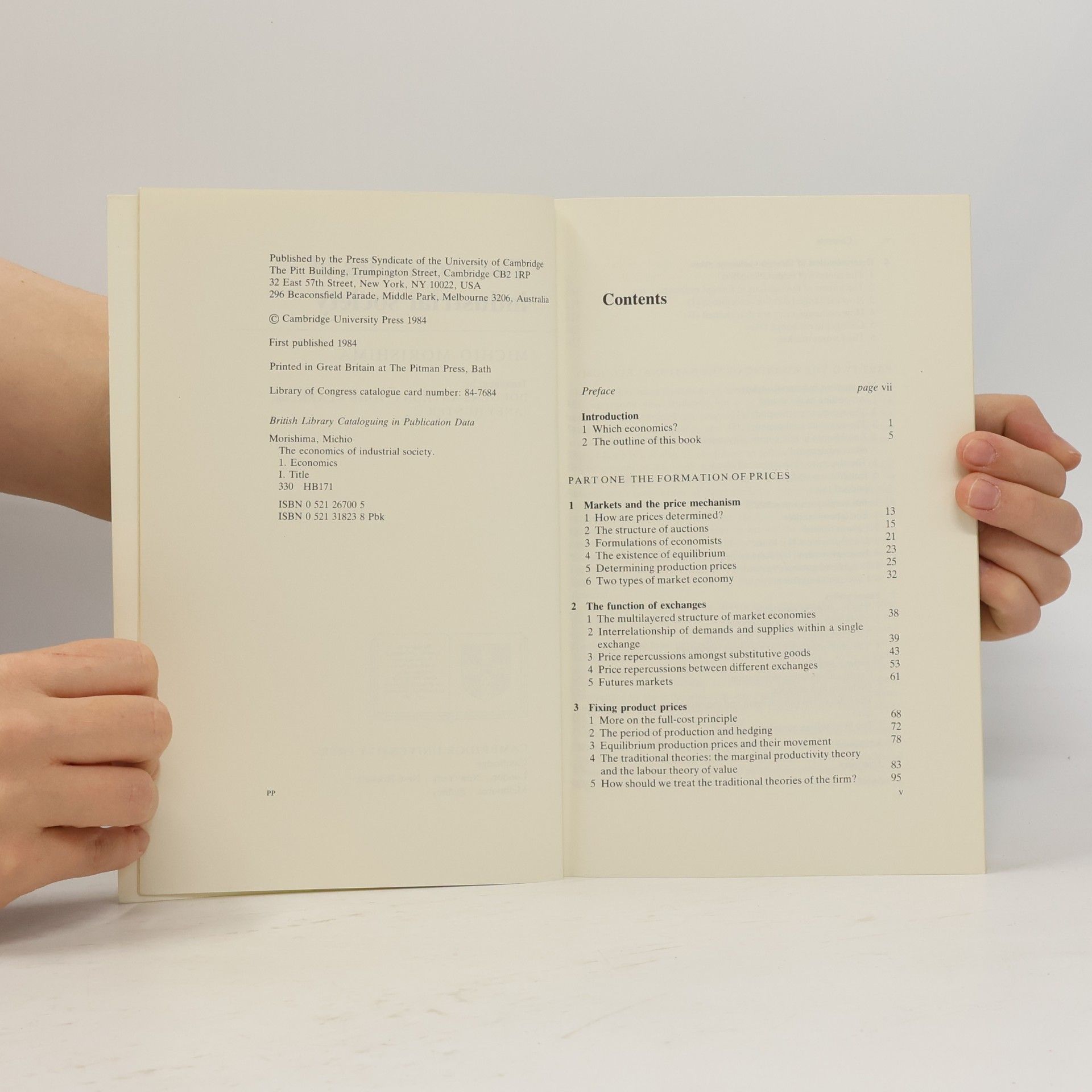 Michio Morishima The Economics of Industrial Society