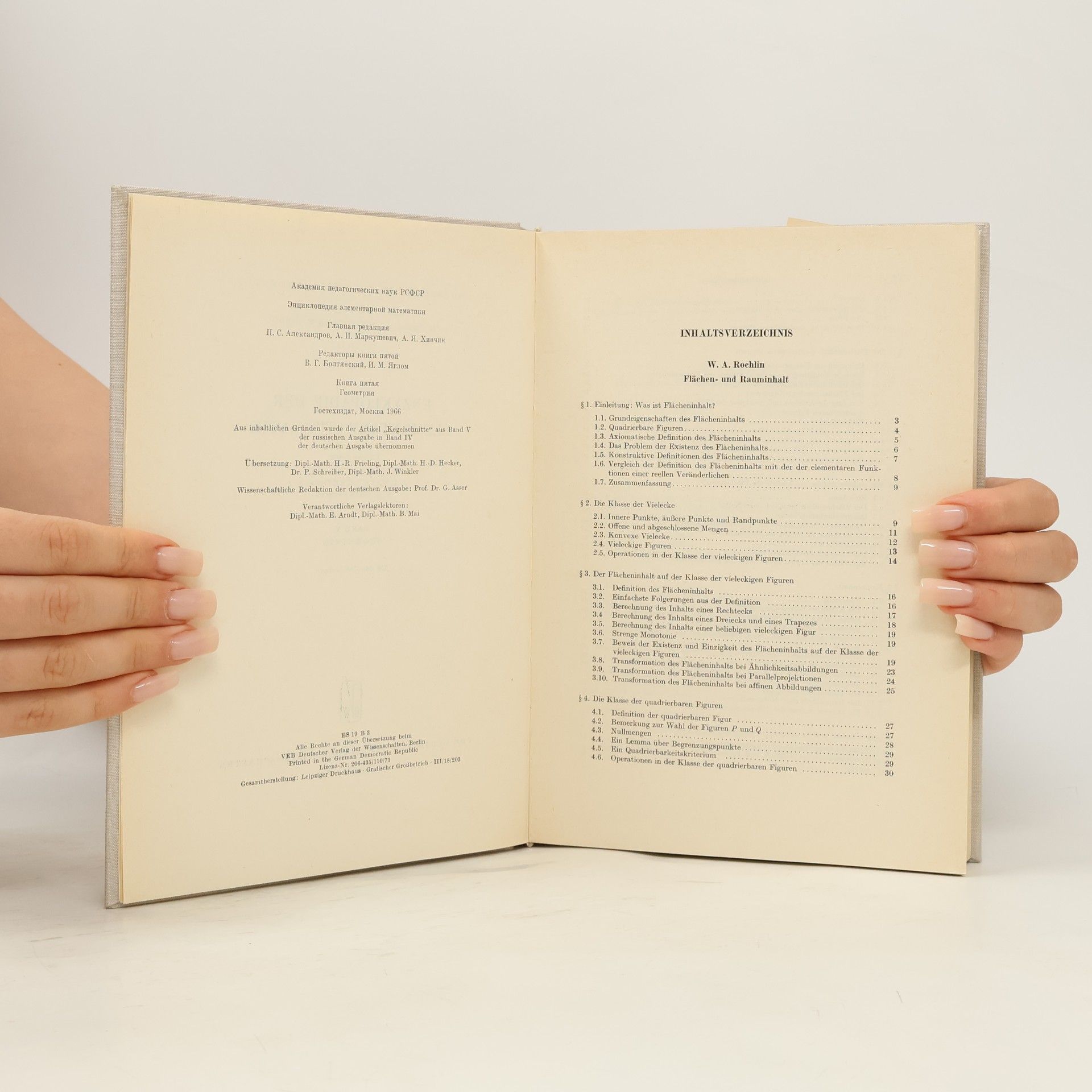 Various authors Enzyklopädie der Elementarmathematik V