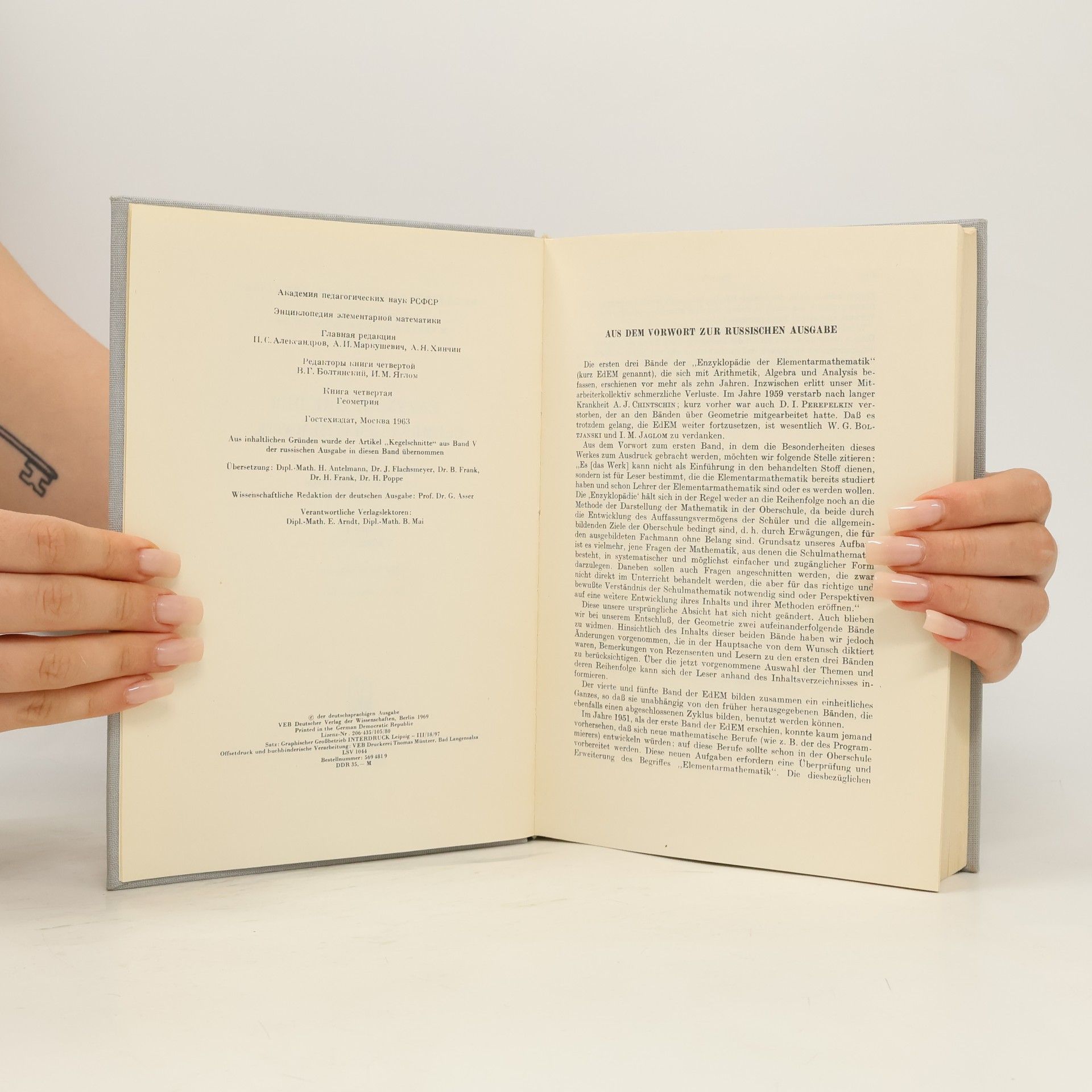 Various authors Enzyklopädie der Elementarmathematik IV