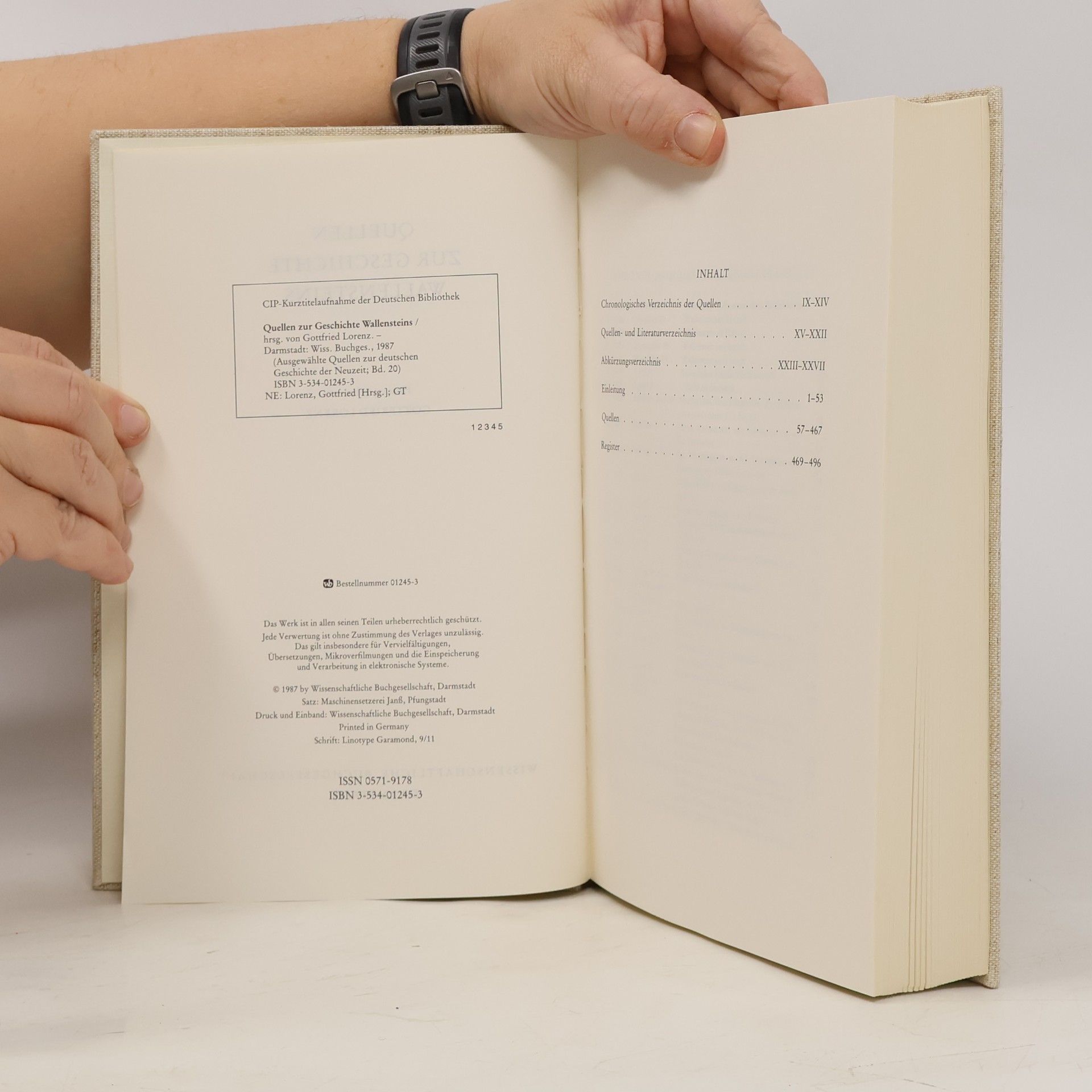 Gottfried Lorenz Quellen zur Geschichte Wallensteins