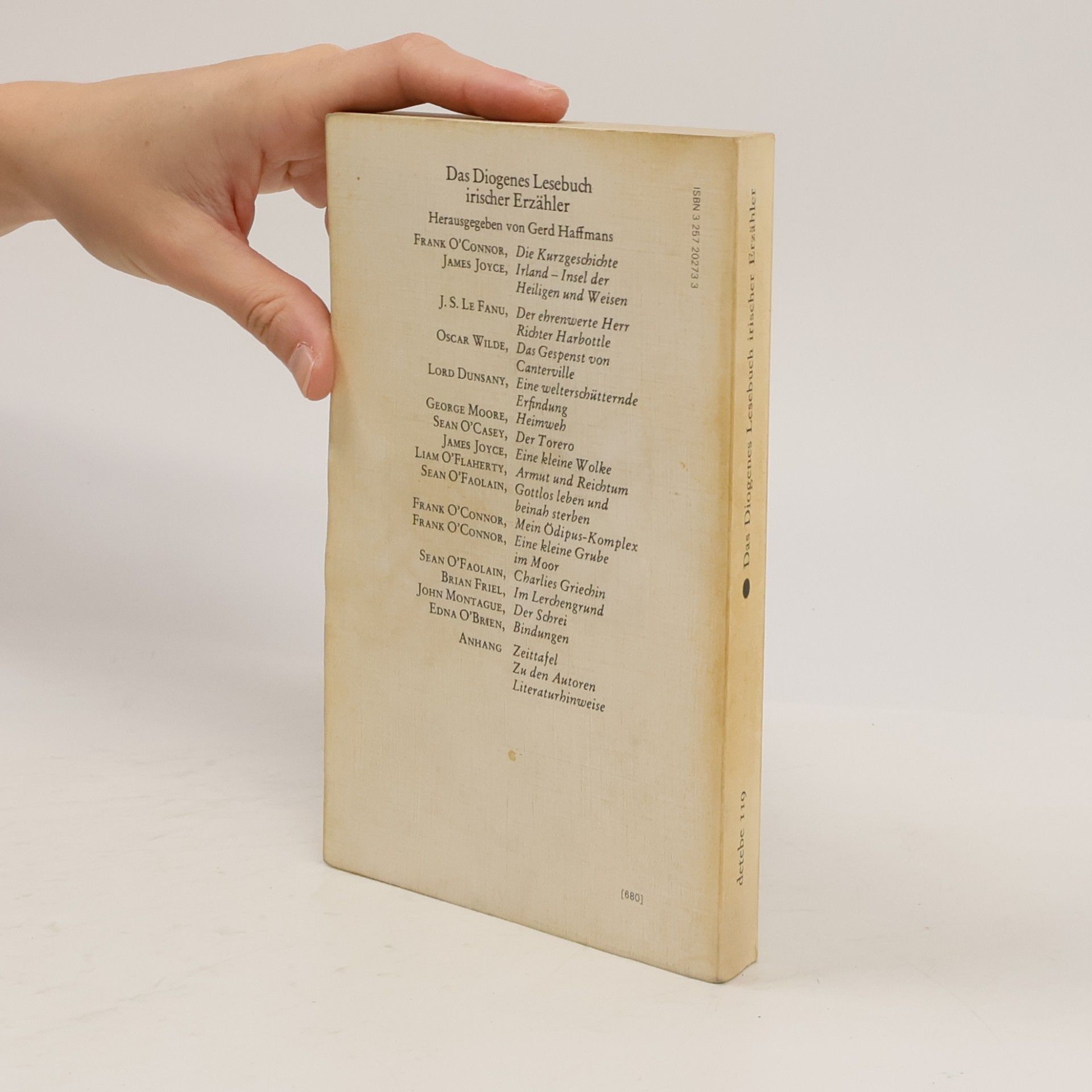 Gerd Haffmans Das Diogenes Lesebuch irischer Erzähler