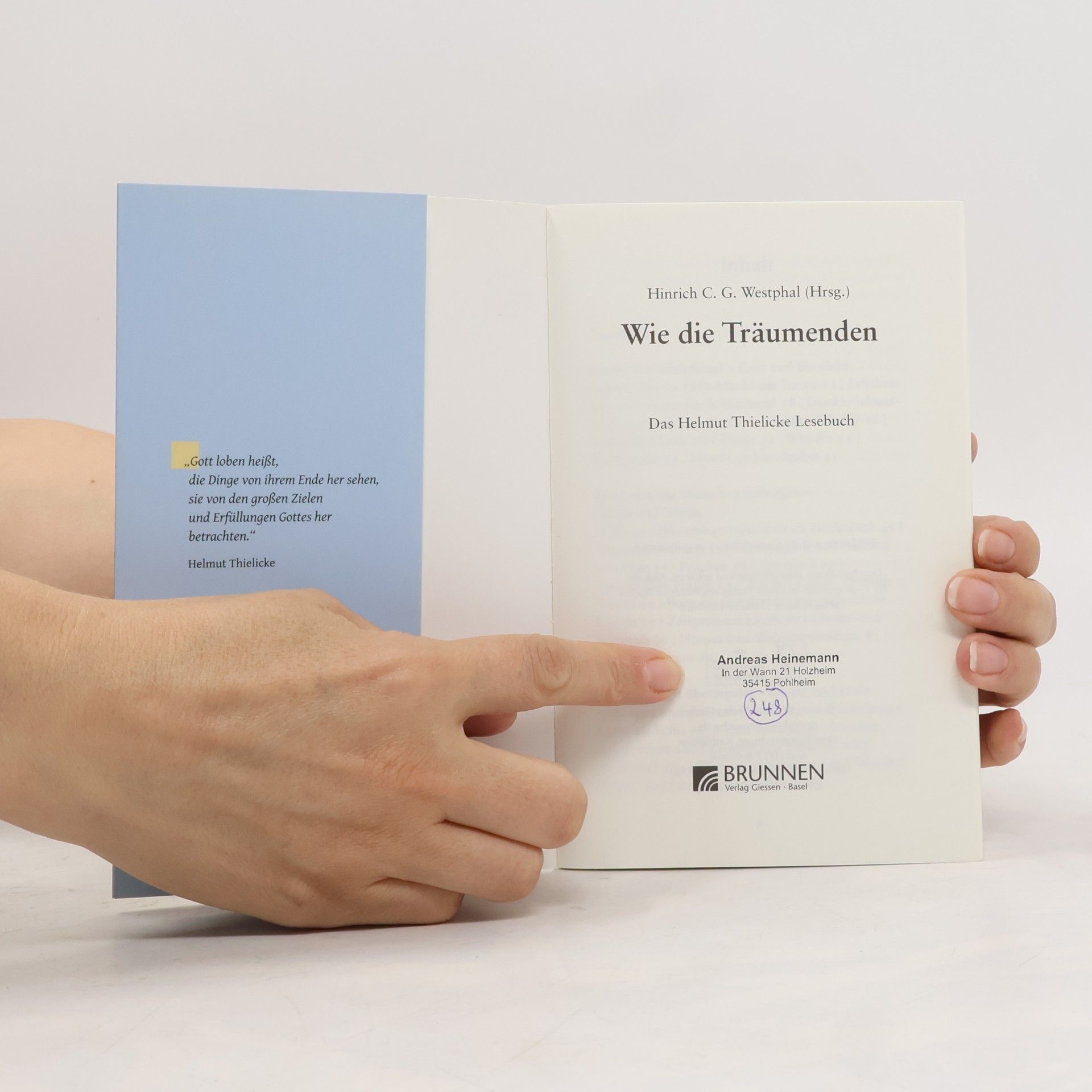 Hinrich C. G. Westphal Wie die Träumenden