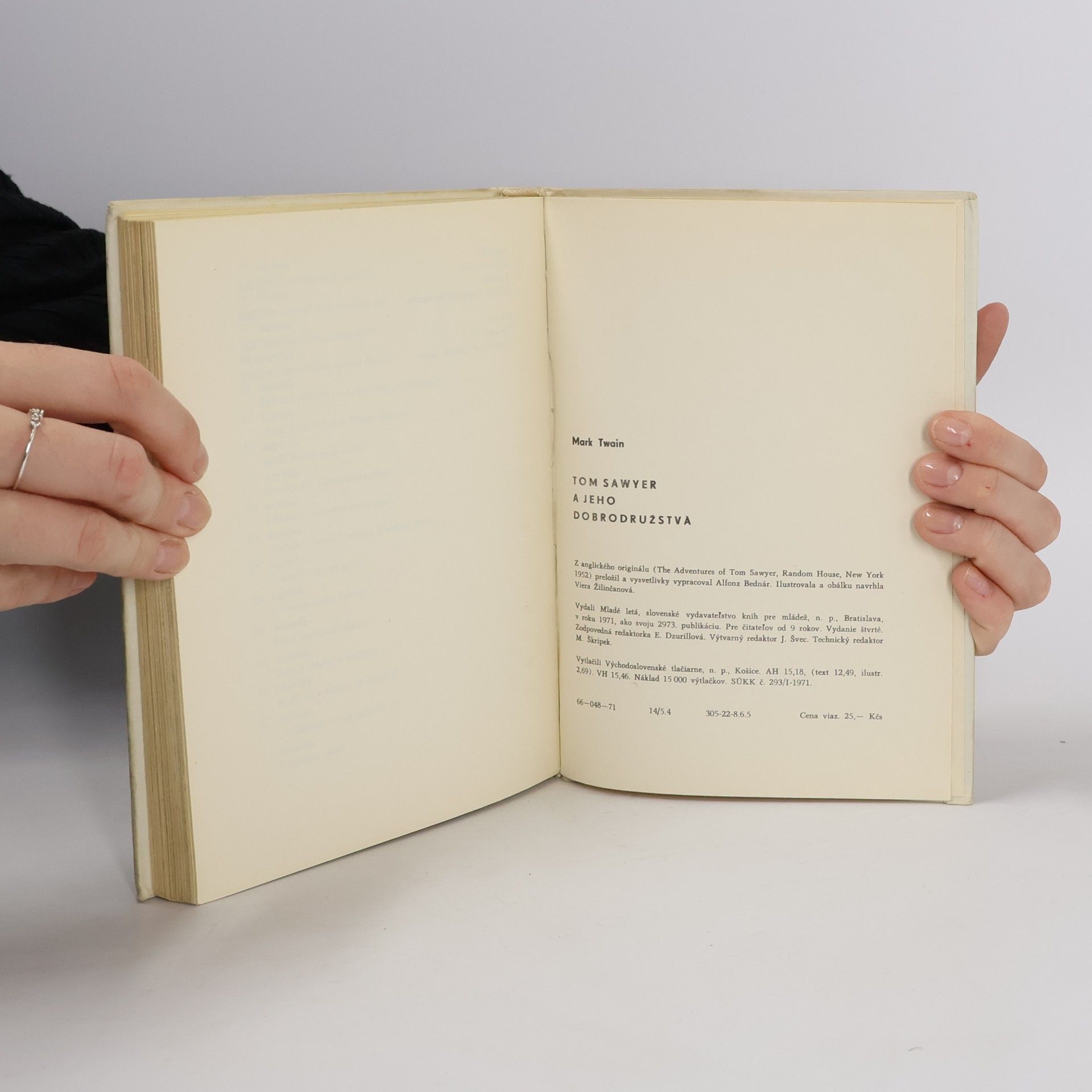 Mark Twain Tom Sawyer a jeho dobrodružstvá