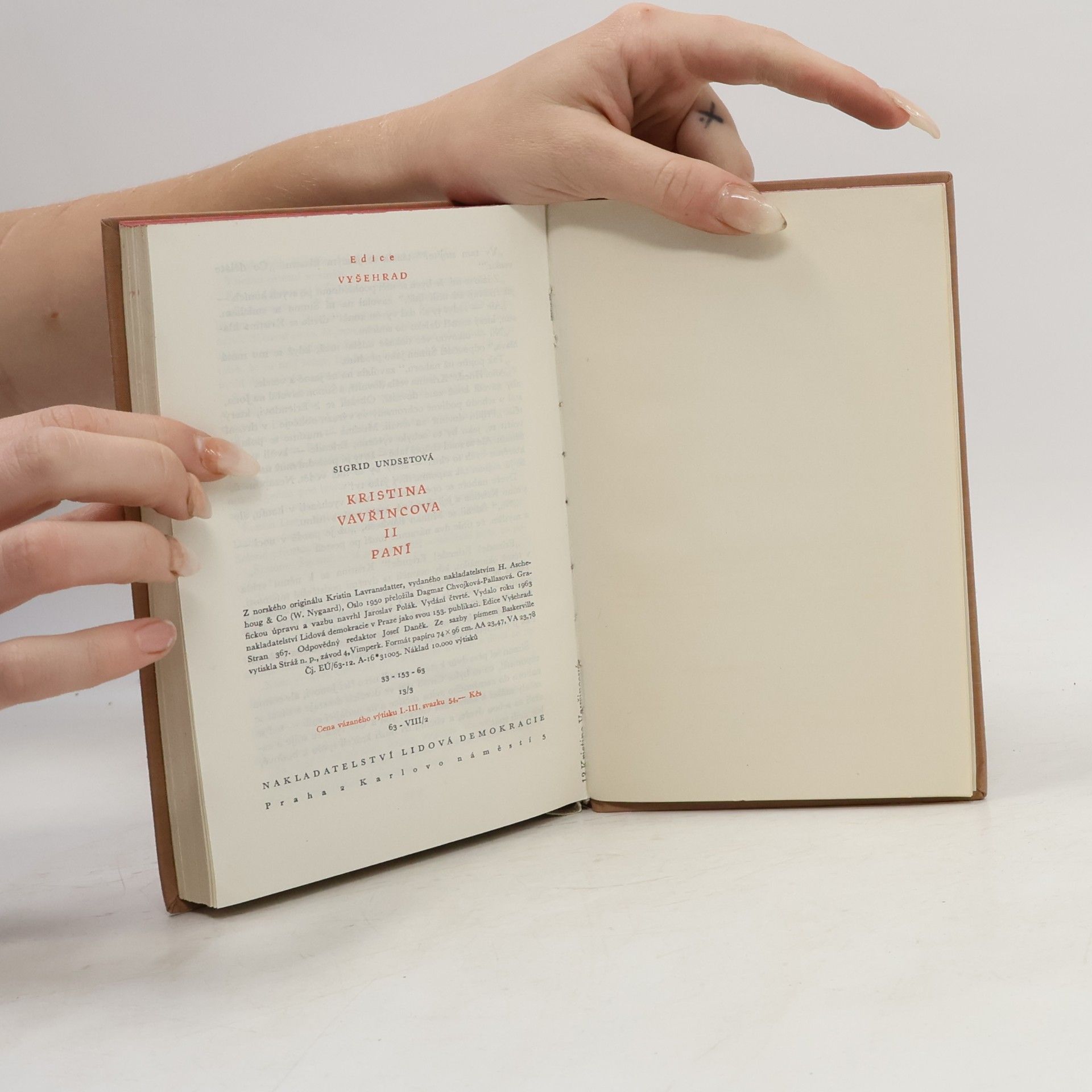 Sigrid Undset Kristina Vavřincova I. + II. + III. díl