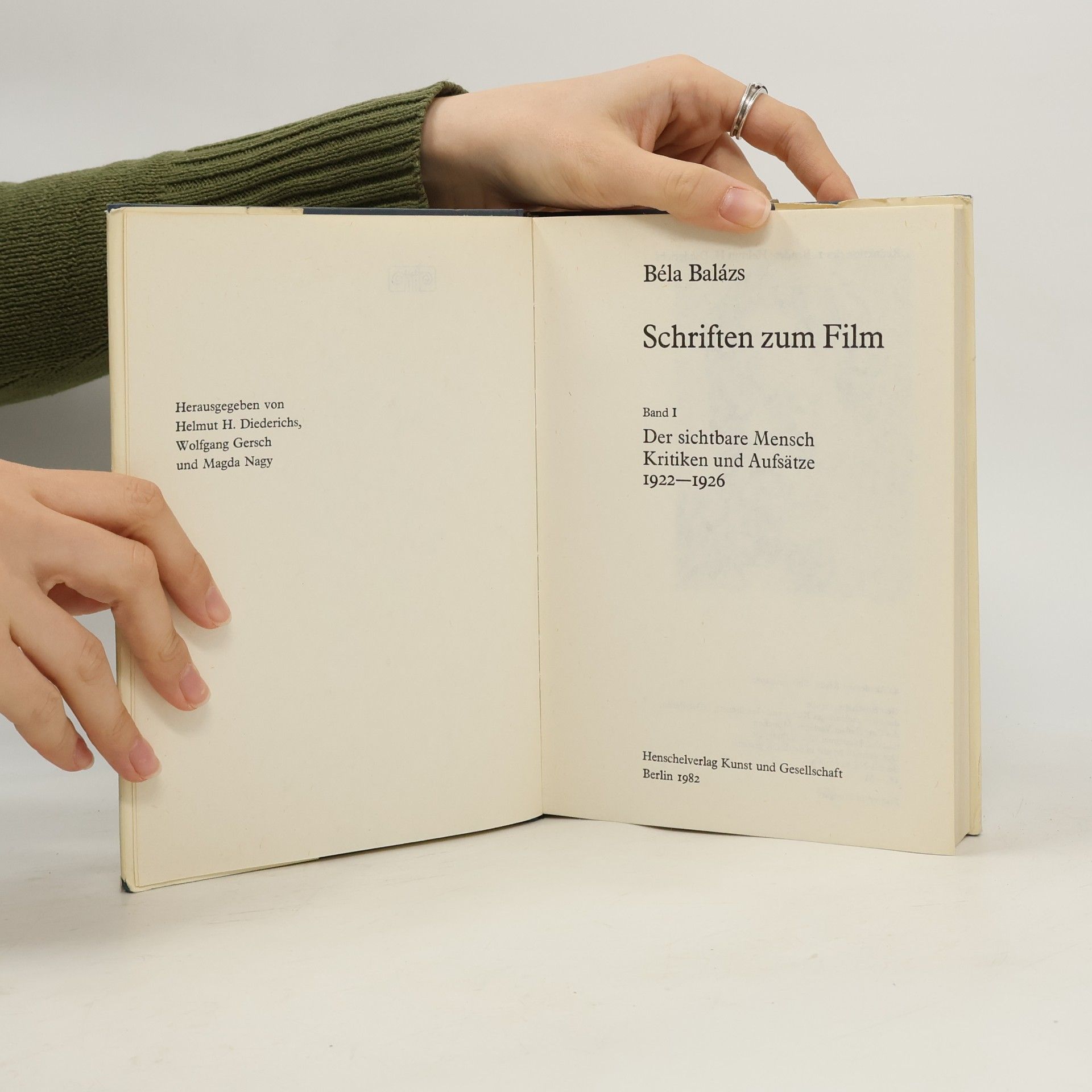 Béla Balázs Schriften zum Film. Band 1