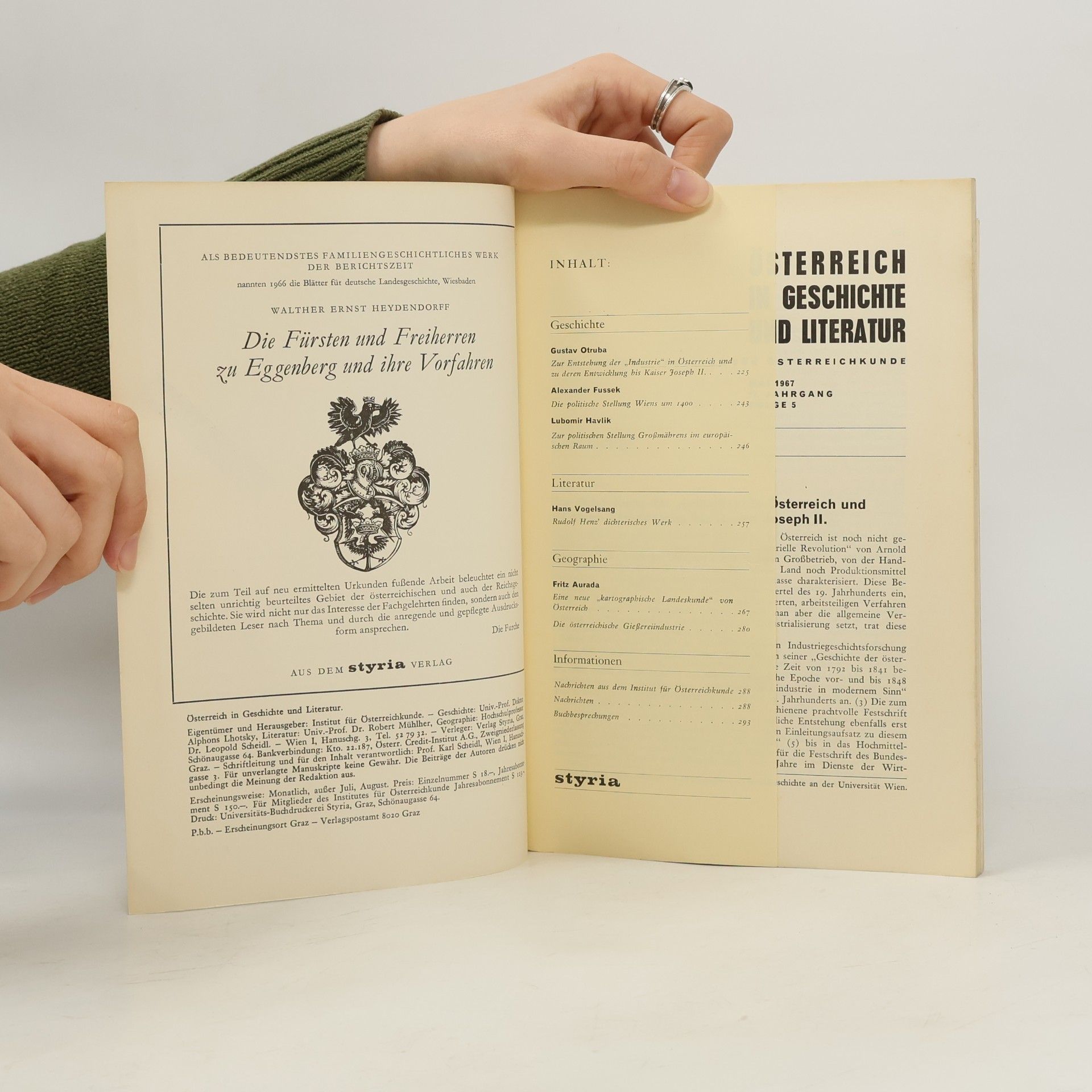Autorenkollektiv Österreich in Geschichte und Literatur mit Geographie