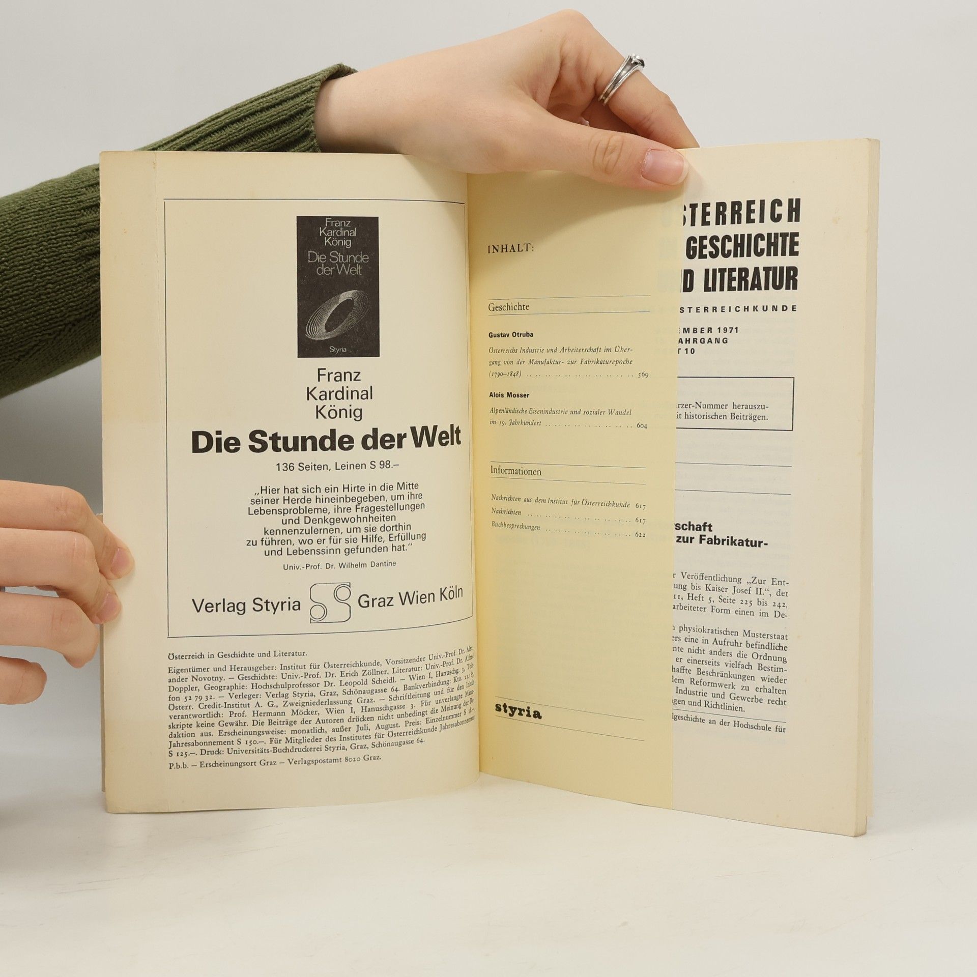 Franz Kardinal König Österreich in Geschichte und Literatur