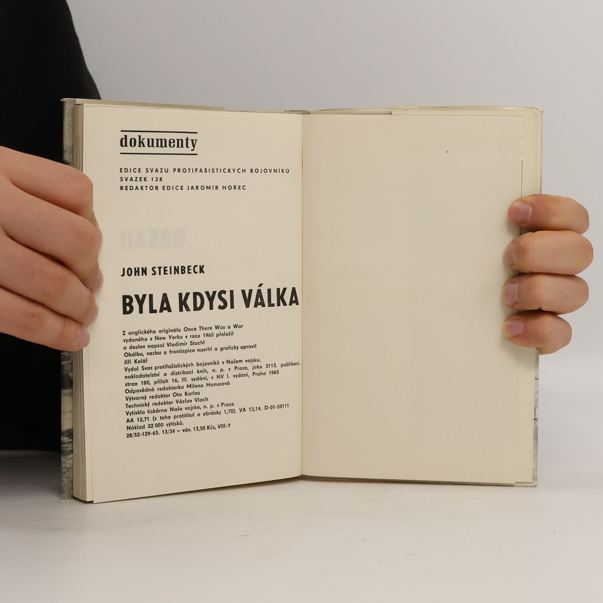 John Steinbeck Byla kdysi válka