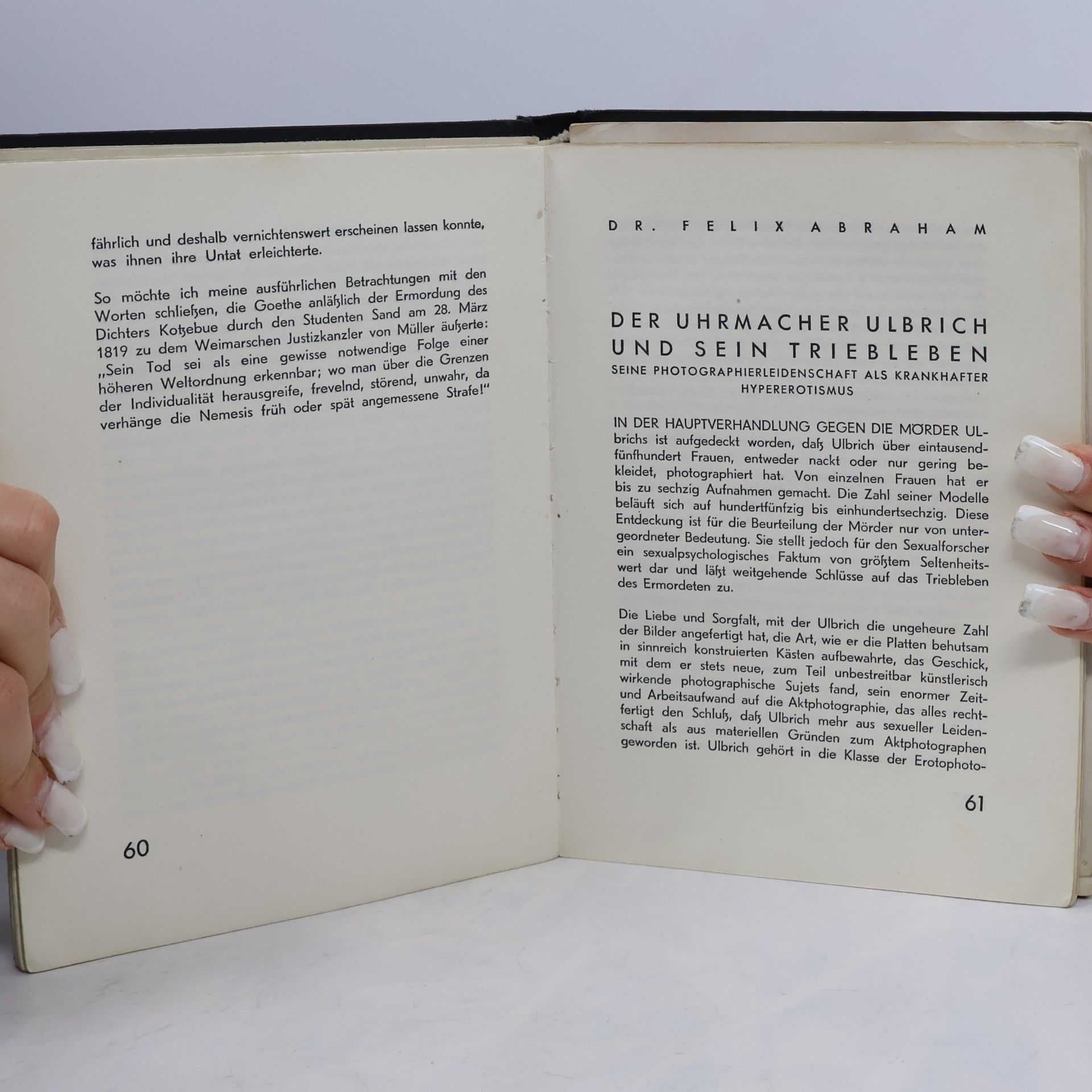 Erich Wulffen Fritz Ulbrichs lebender Marmor