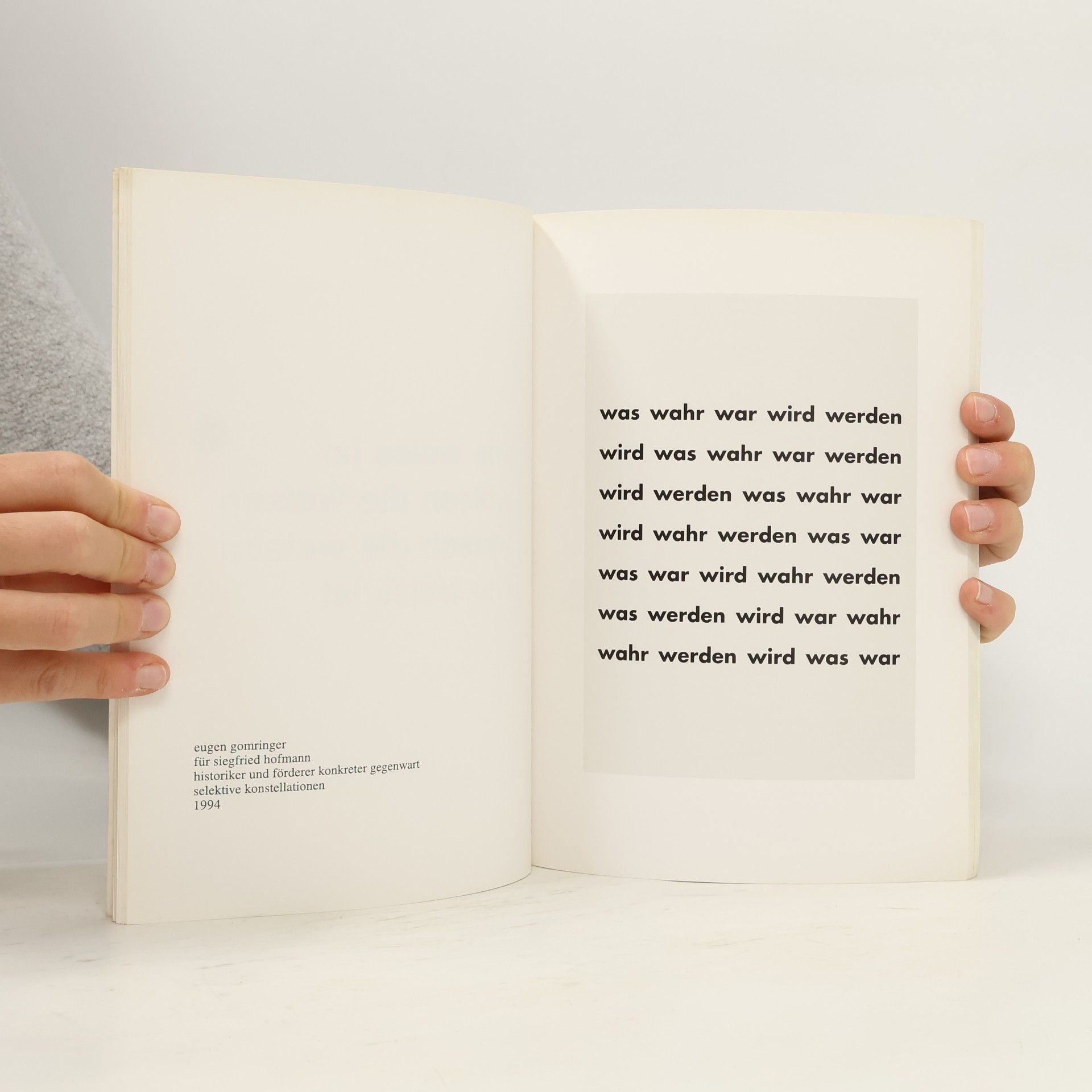 Eugen Gomringer SchriftBild in Collage