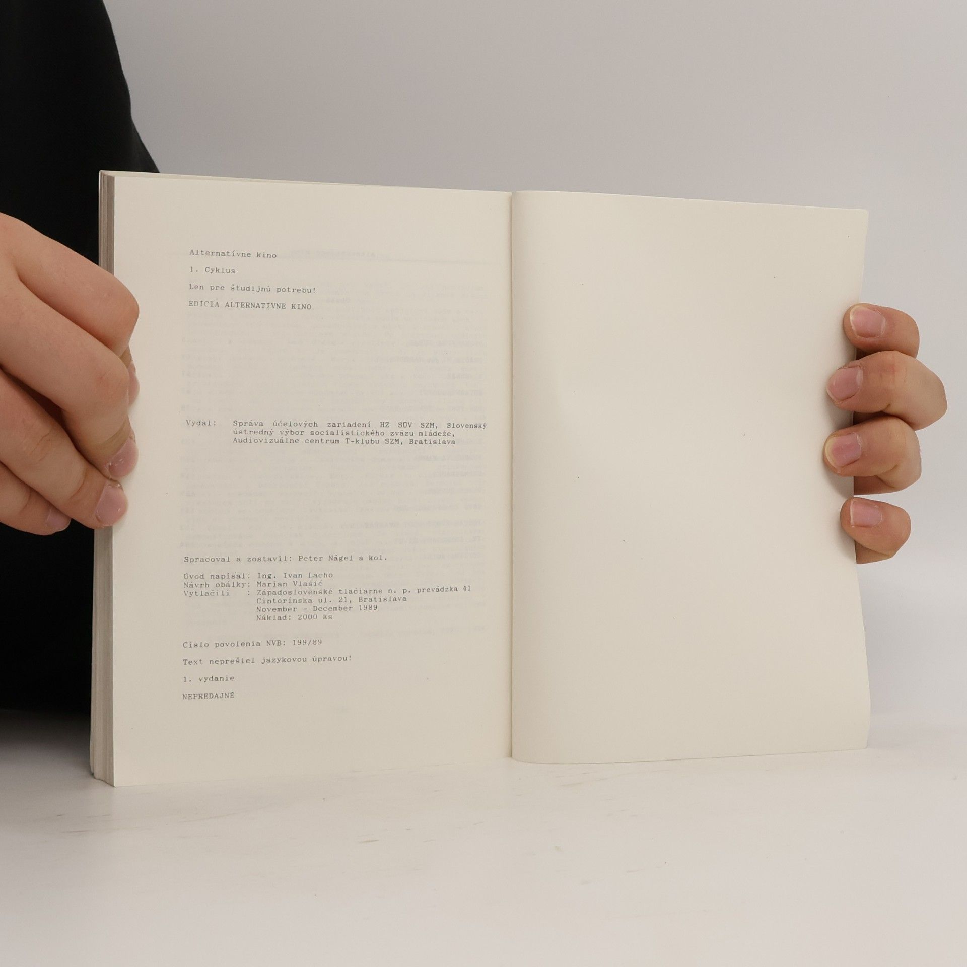 Various authors Alternativne kino. Studijné videoprojekcie súčasného filmového umenia