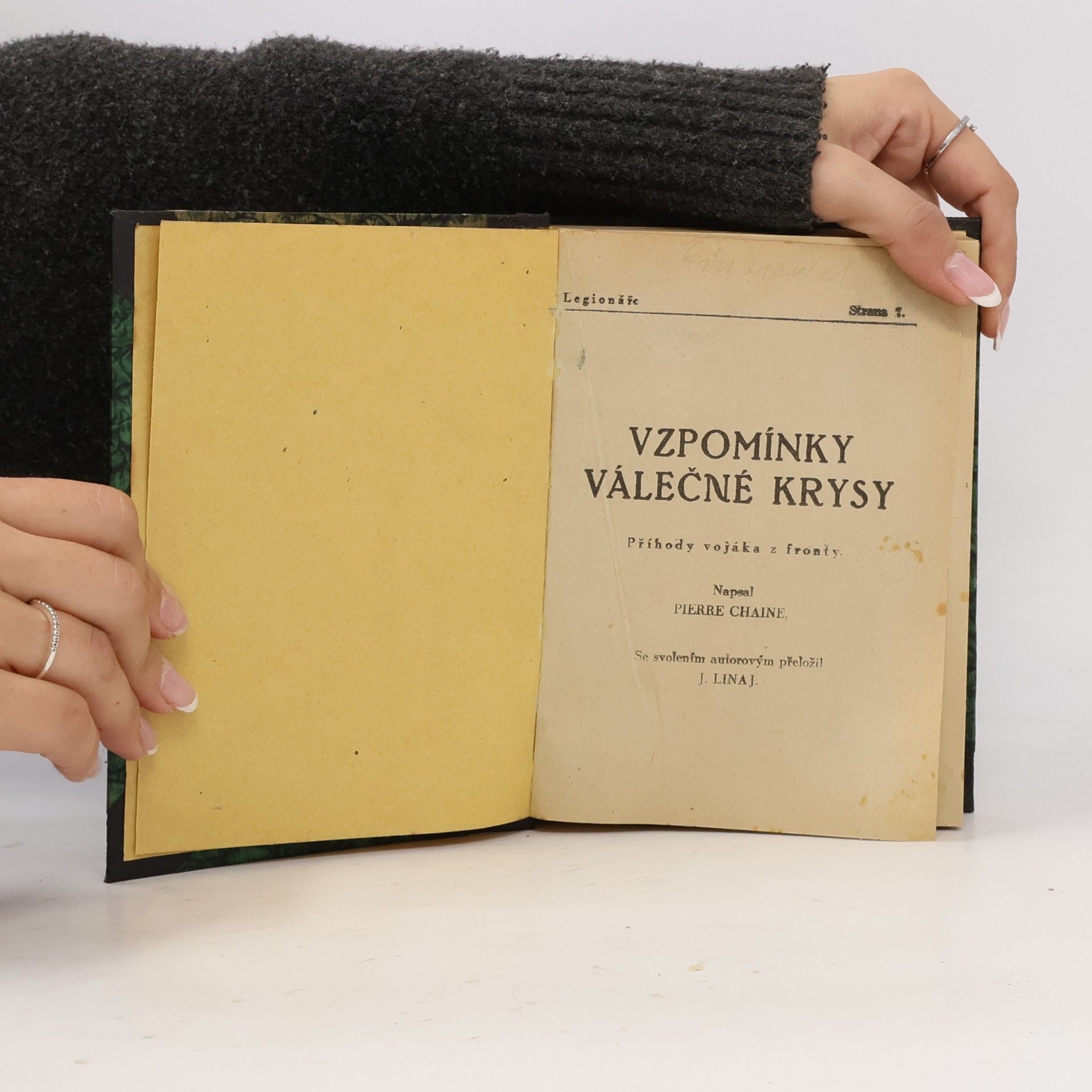 Pierre Chaine Vzpomínky válečné krysy