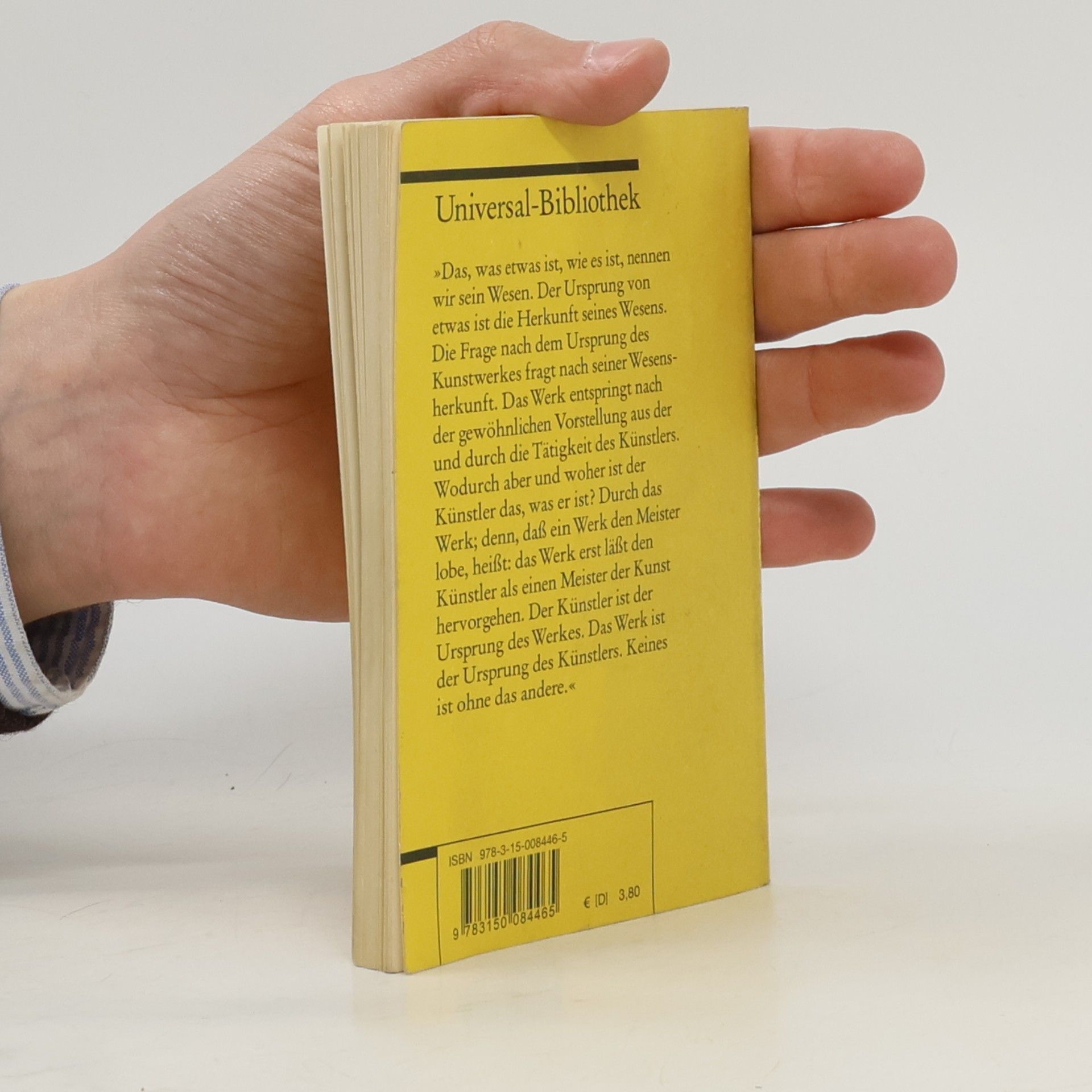 Martin Heidegger Der Ursprung des Kunstwerkes