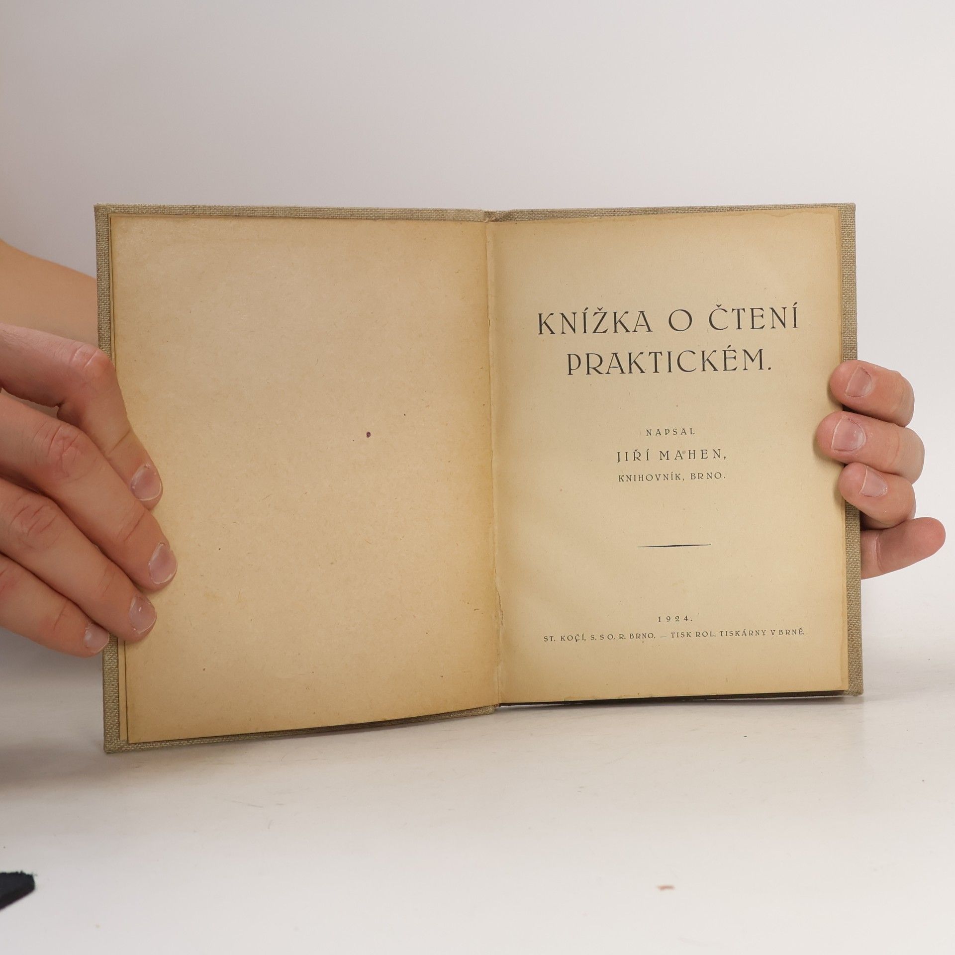 Jiří Mahen Knížka o čtení praktickém