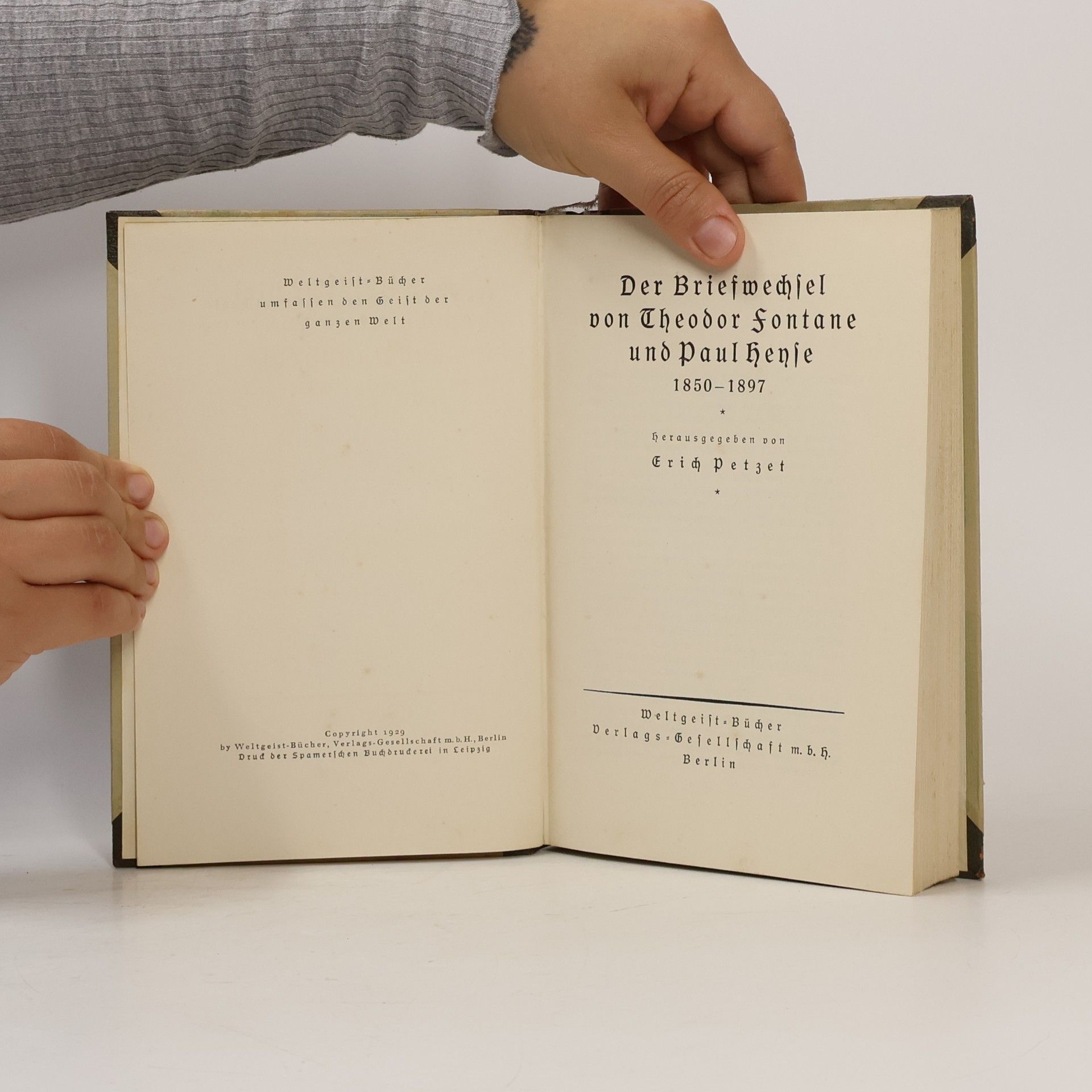 Theodor Fontane Briefwechsel von Th. Fontane und Paul Heyse