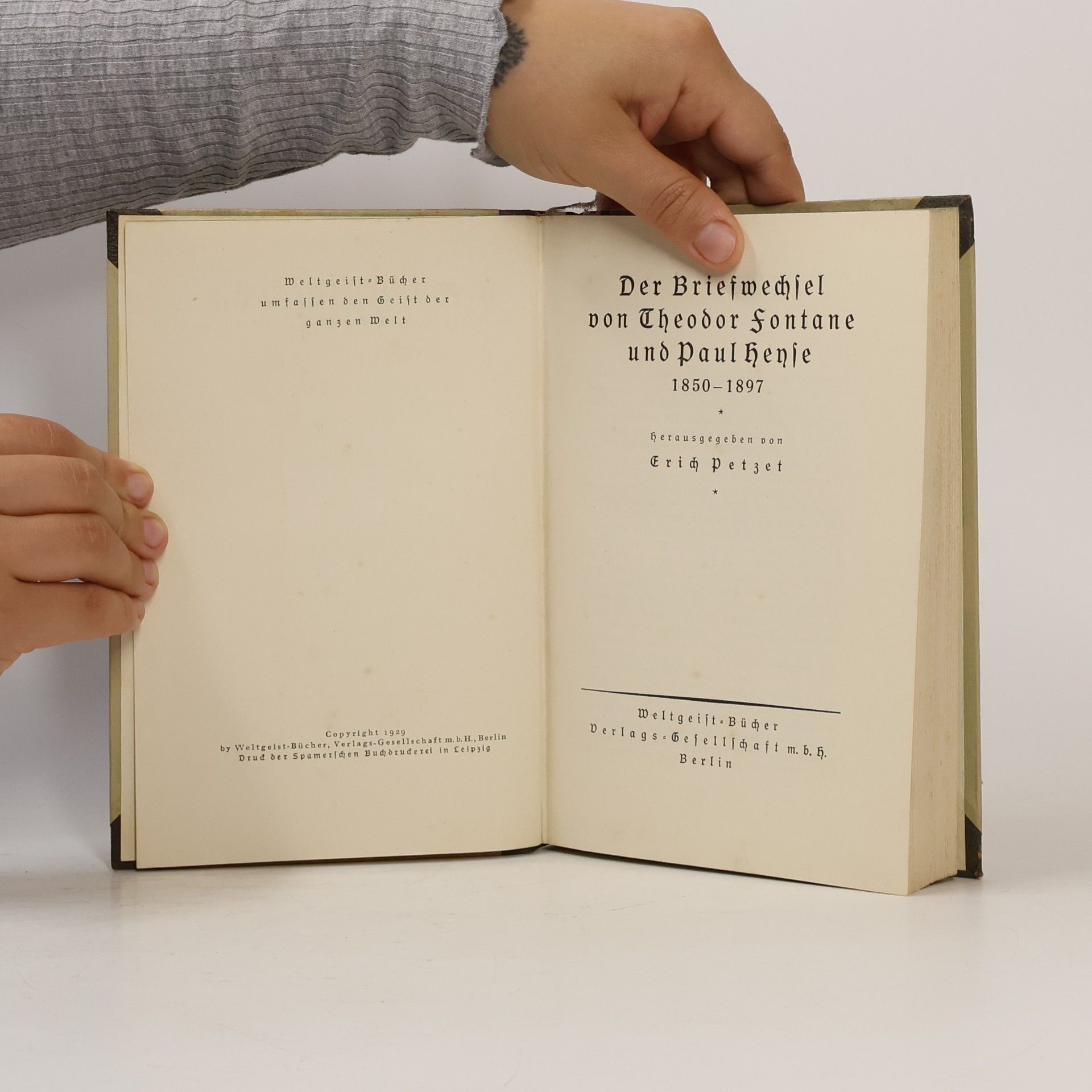 Theodor Fontane Briefwechsel von Th. Fontane und Paul Heyse