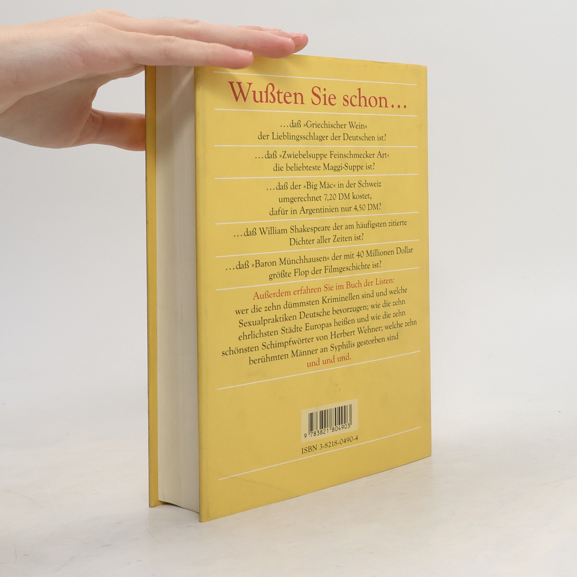 Walter Krämer Das Buch der Listen