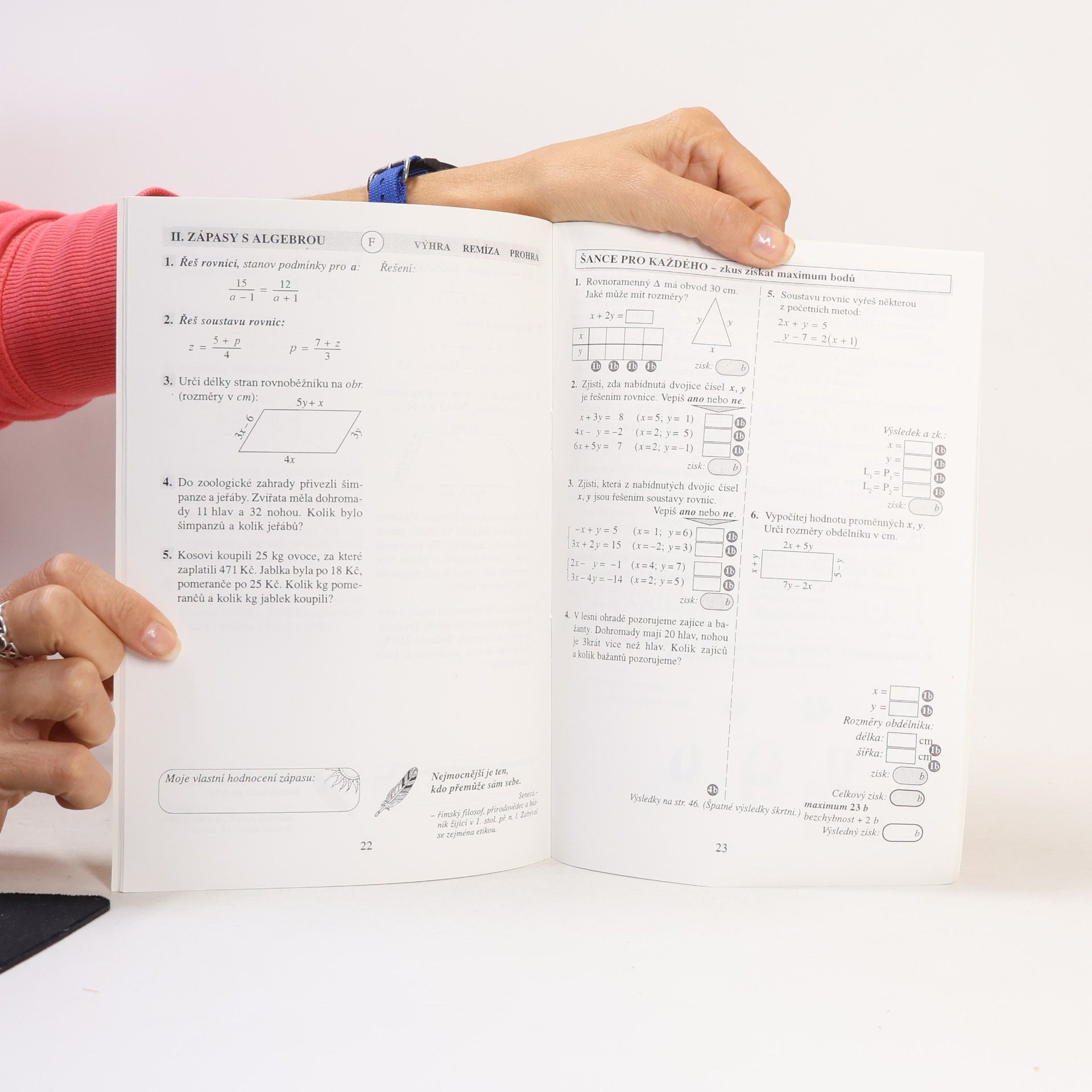 Zdena Rosecká Rovnice,slovní úlohy - Matematika 9.roč. pracovní sešit