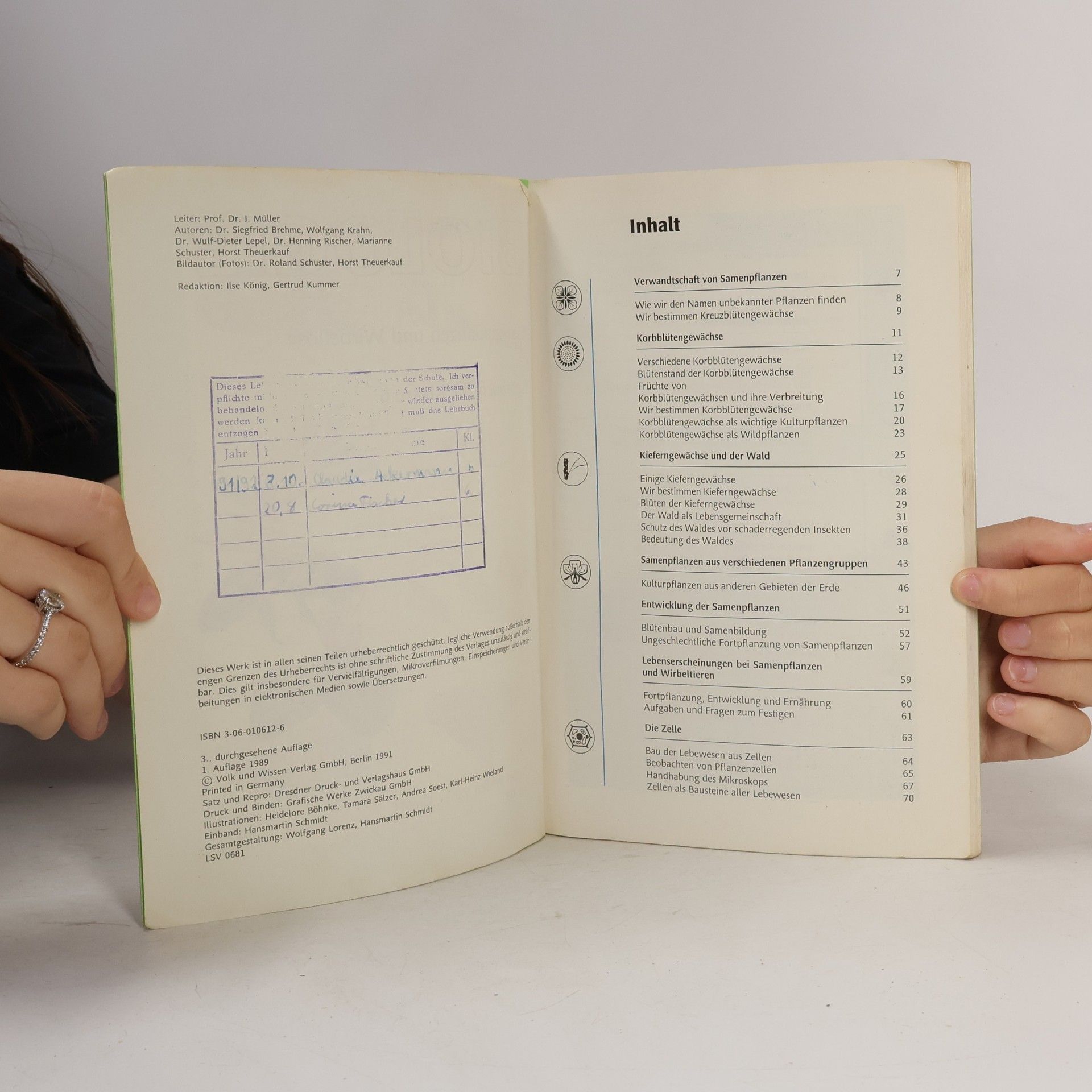 Siegfried Brehme Biologie. Lehrbuch für Klasse 6.