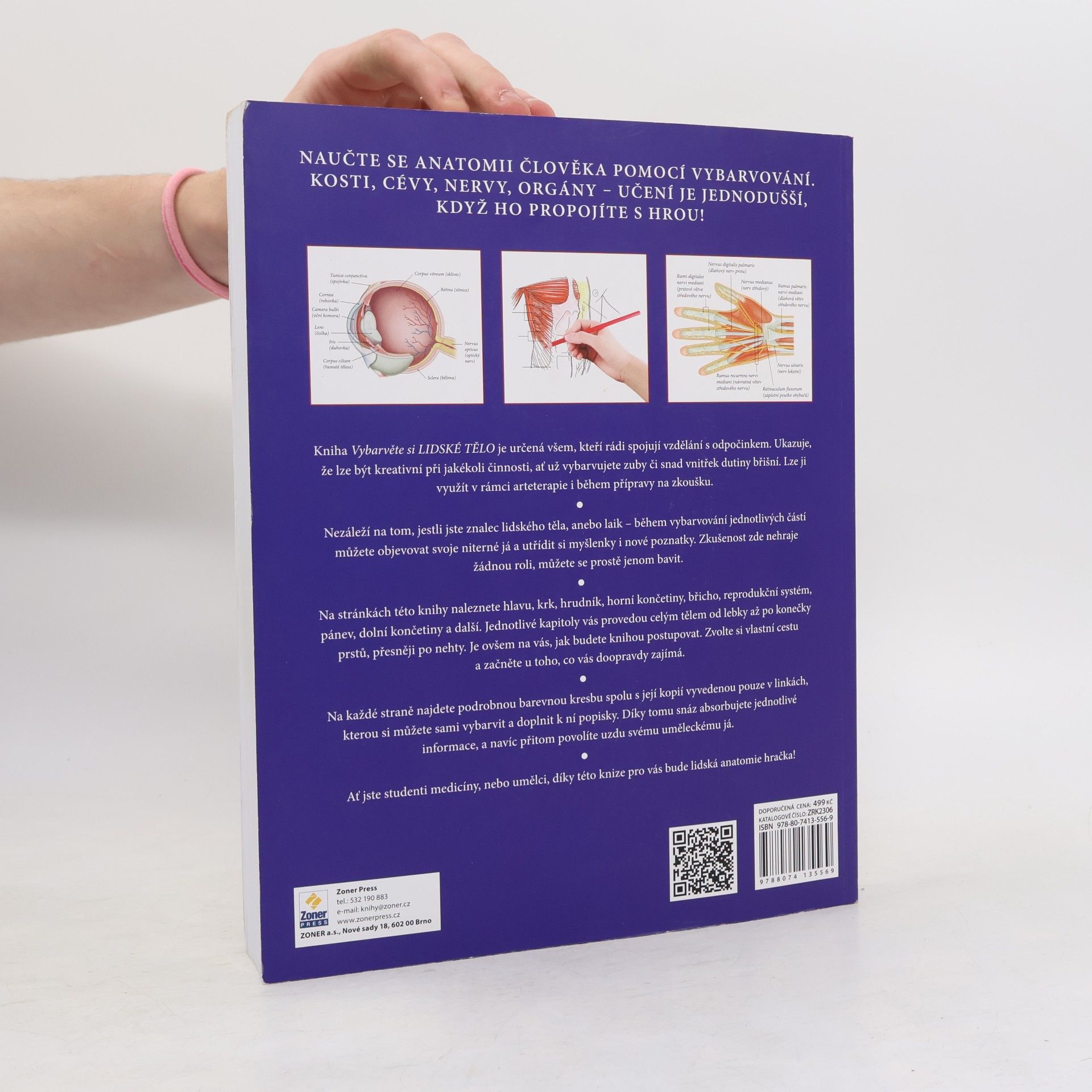 Evelína Kovácsová Vybarvěte si lidské tělo : anatomie - 215 ilustrací s popisky