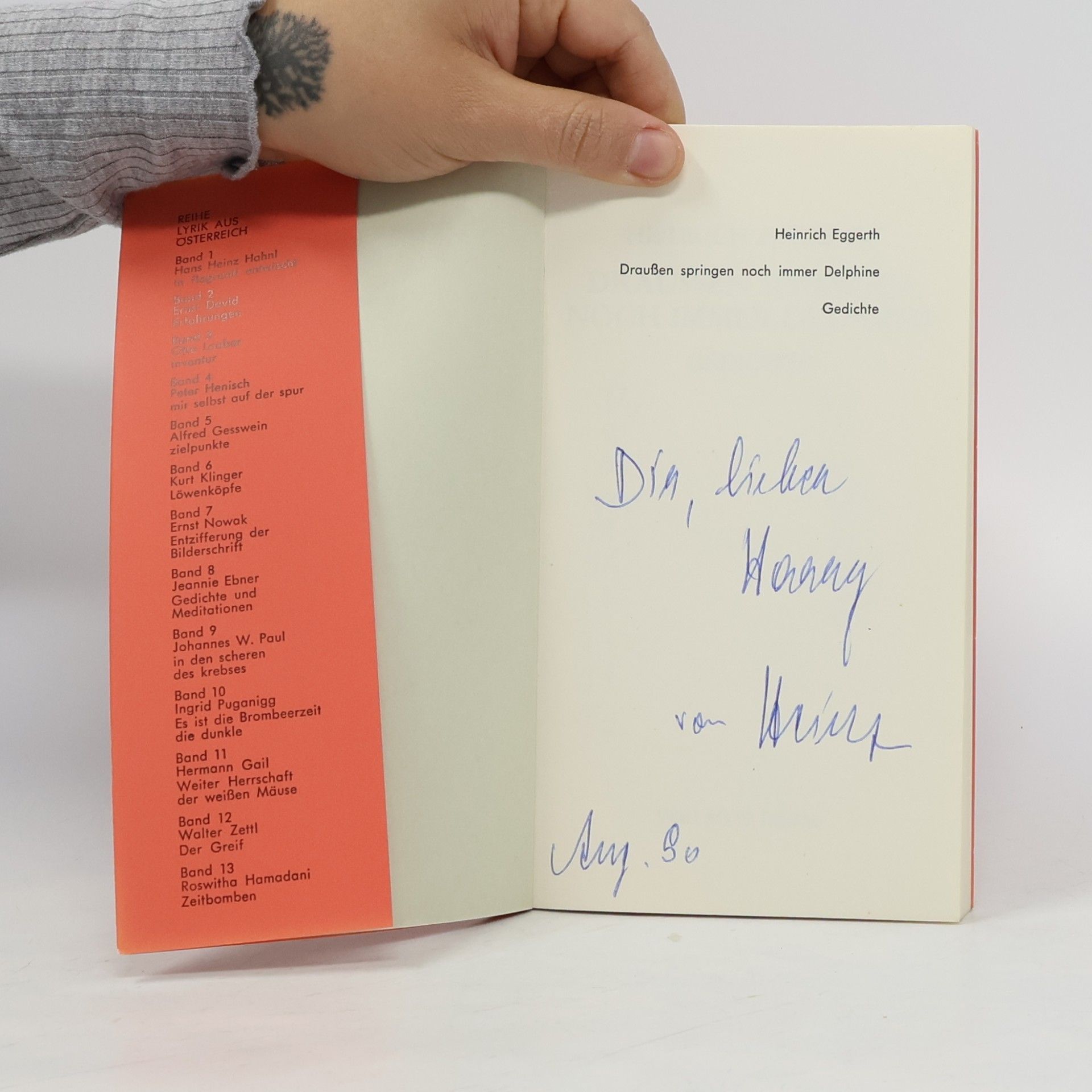 Heinrich Eggerth Draussen springen noch immer Delphine