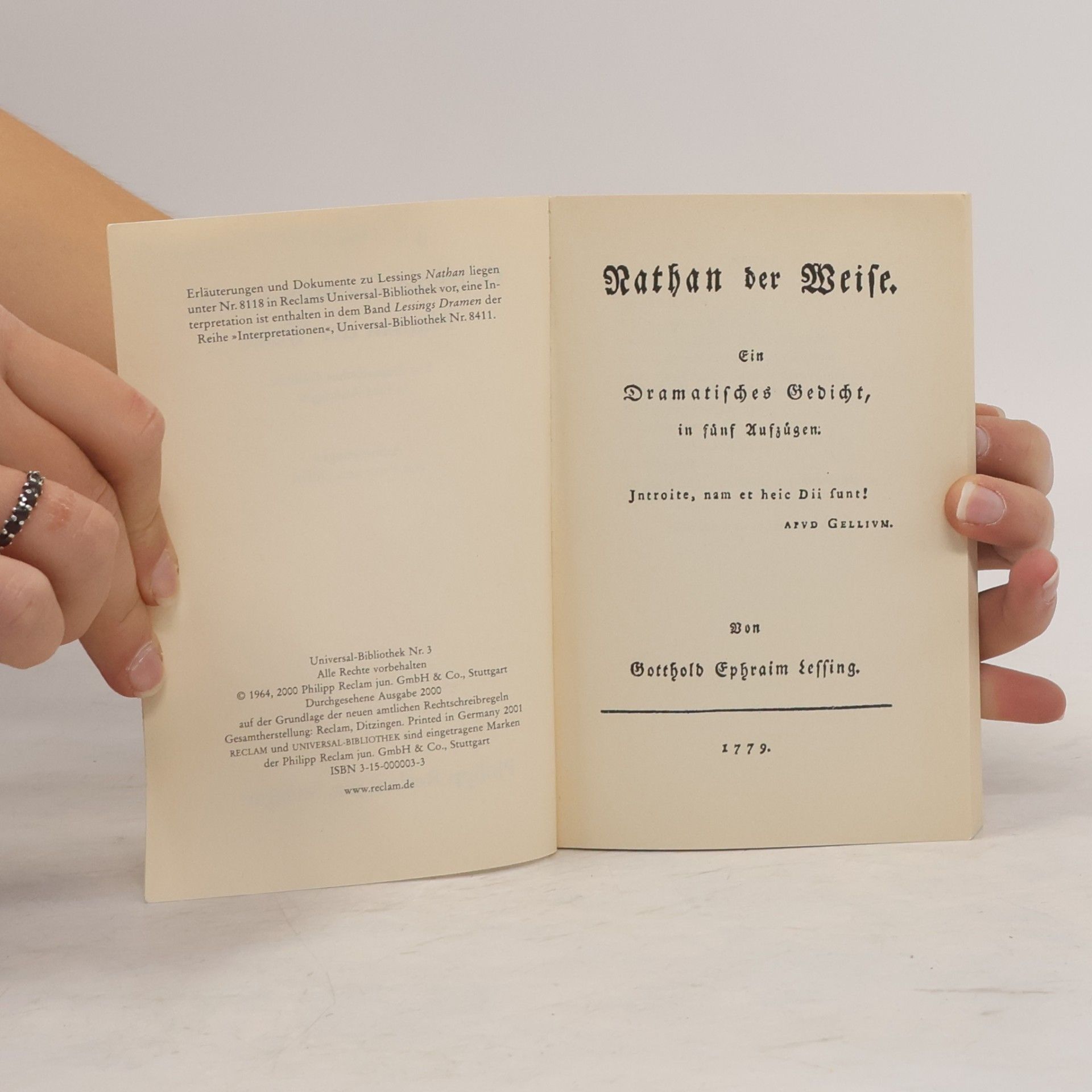 Gotthold Ephraim Lessing Nathan der Weise