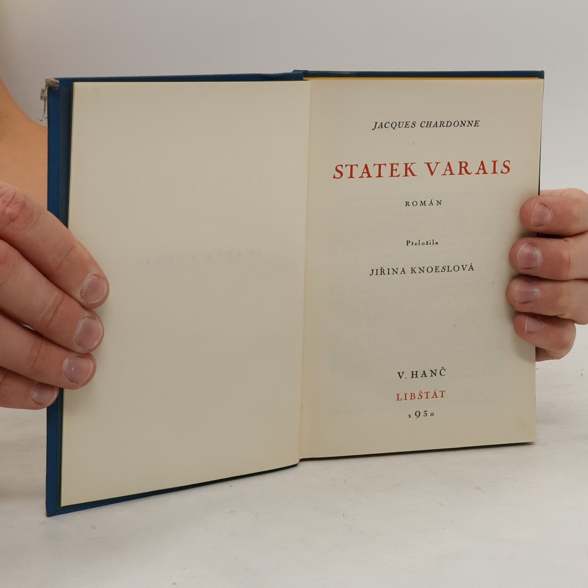 Jacques Chardonne Statek Varais