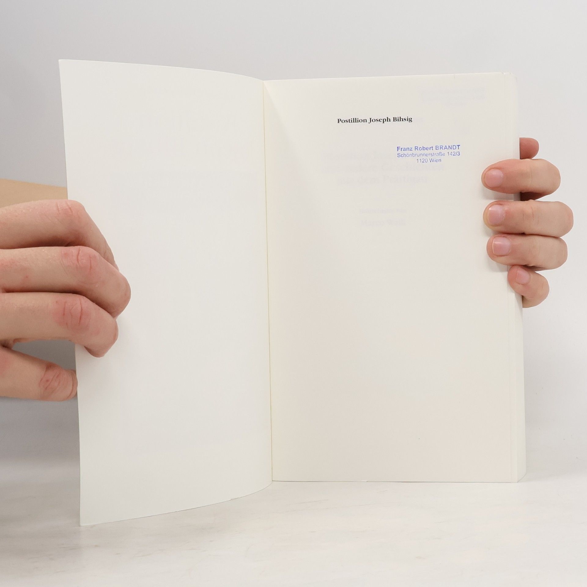 Christian Hansemann Postillion Joseph Bihsig