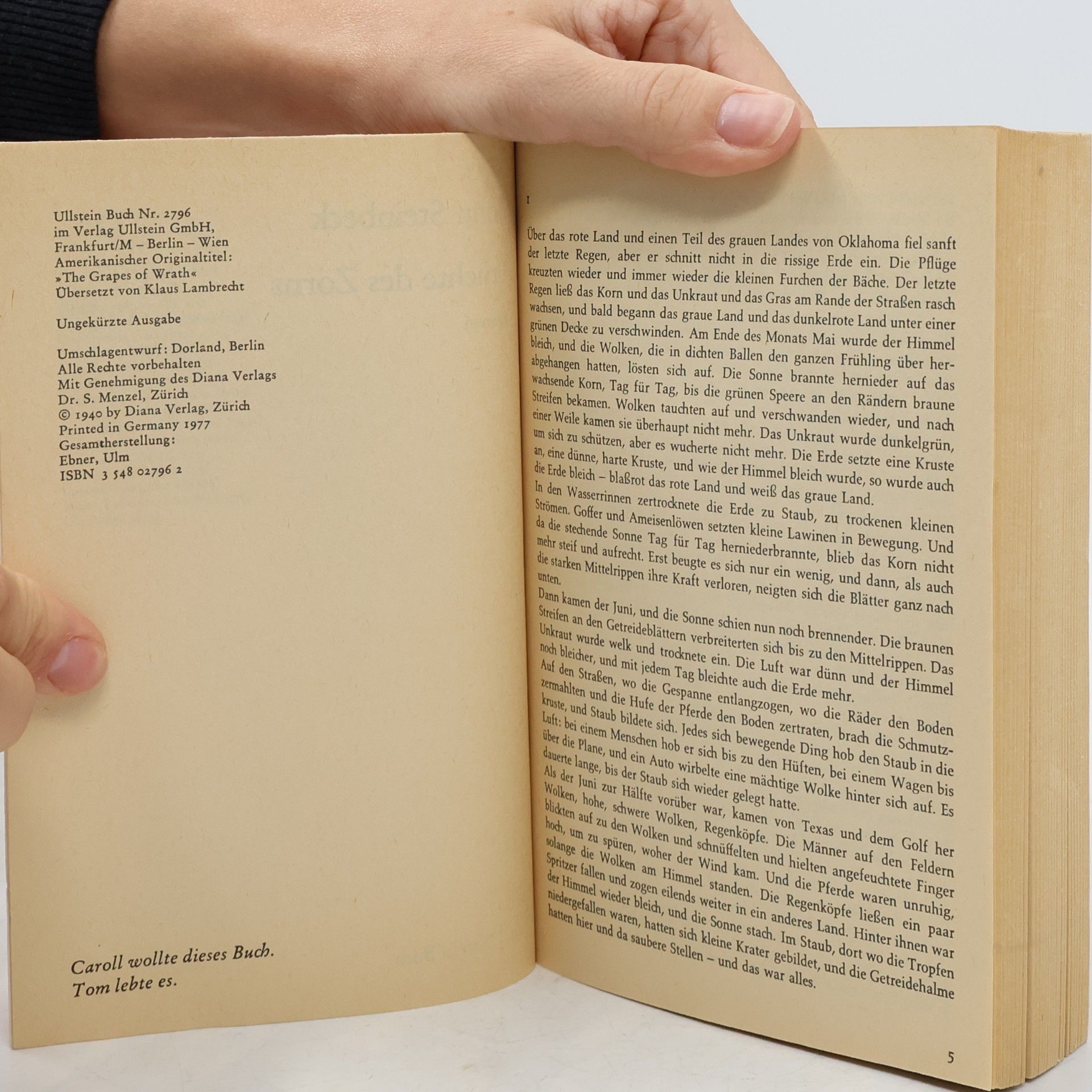 John Steinbeck Früchte des Zorns