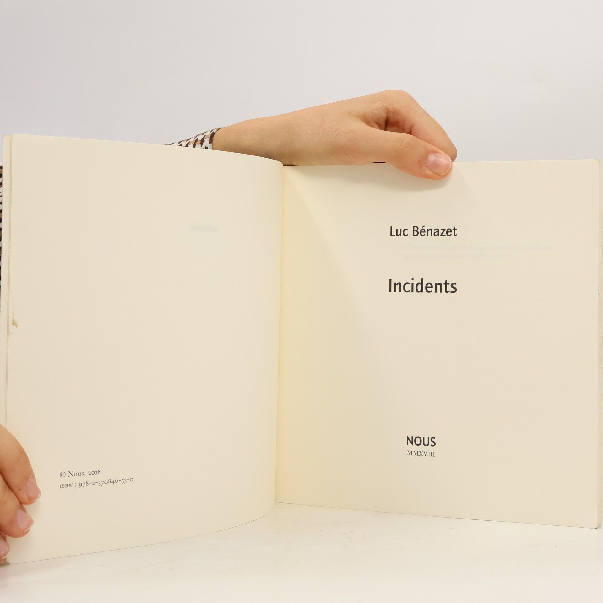 Luc Bénazet Incidents