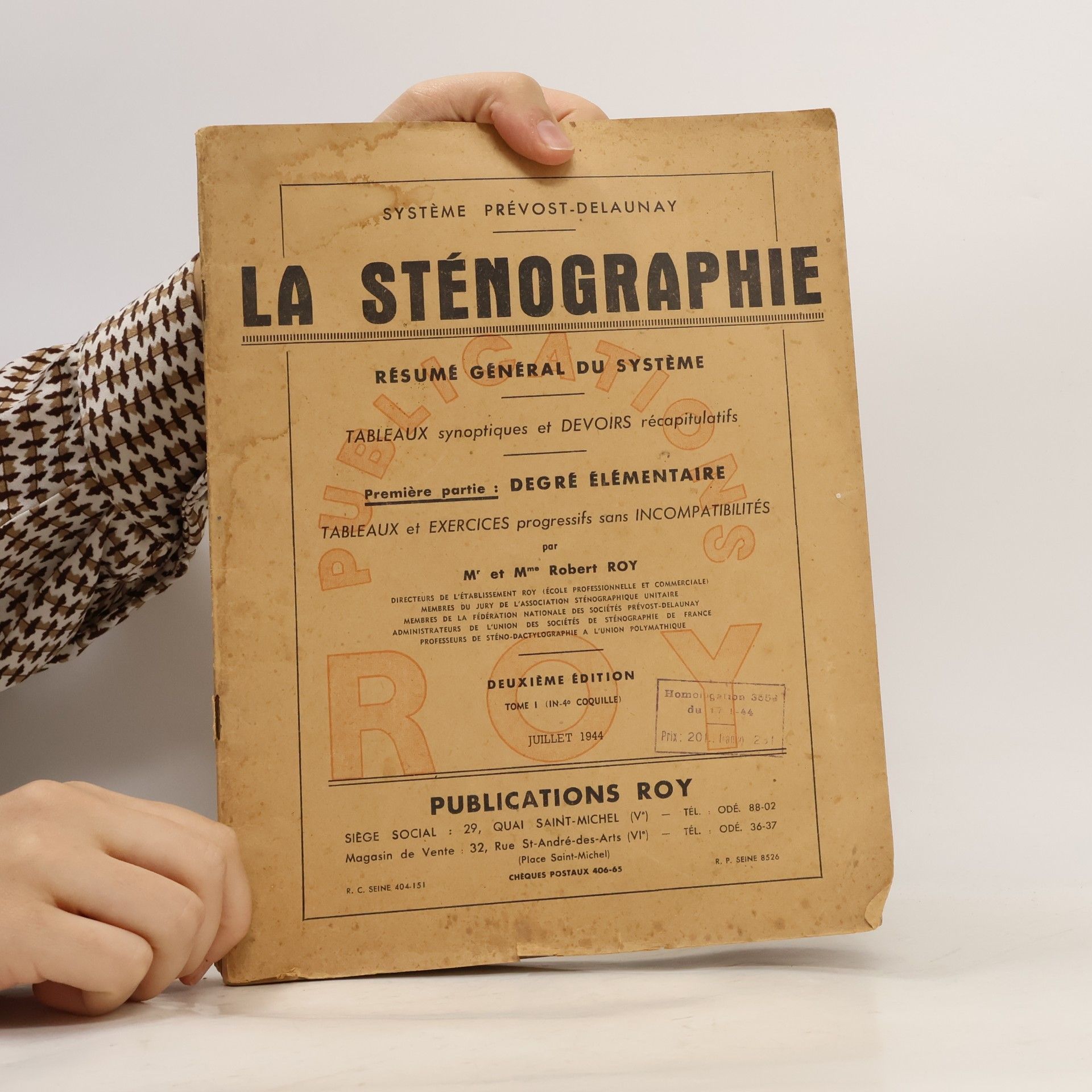 Mr Et Mme Robert Roy La sténographie