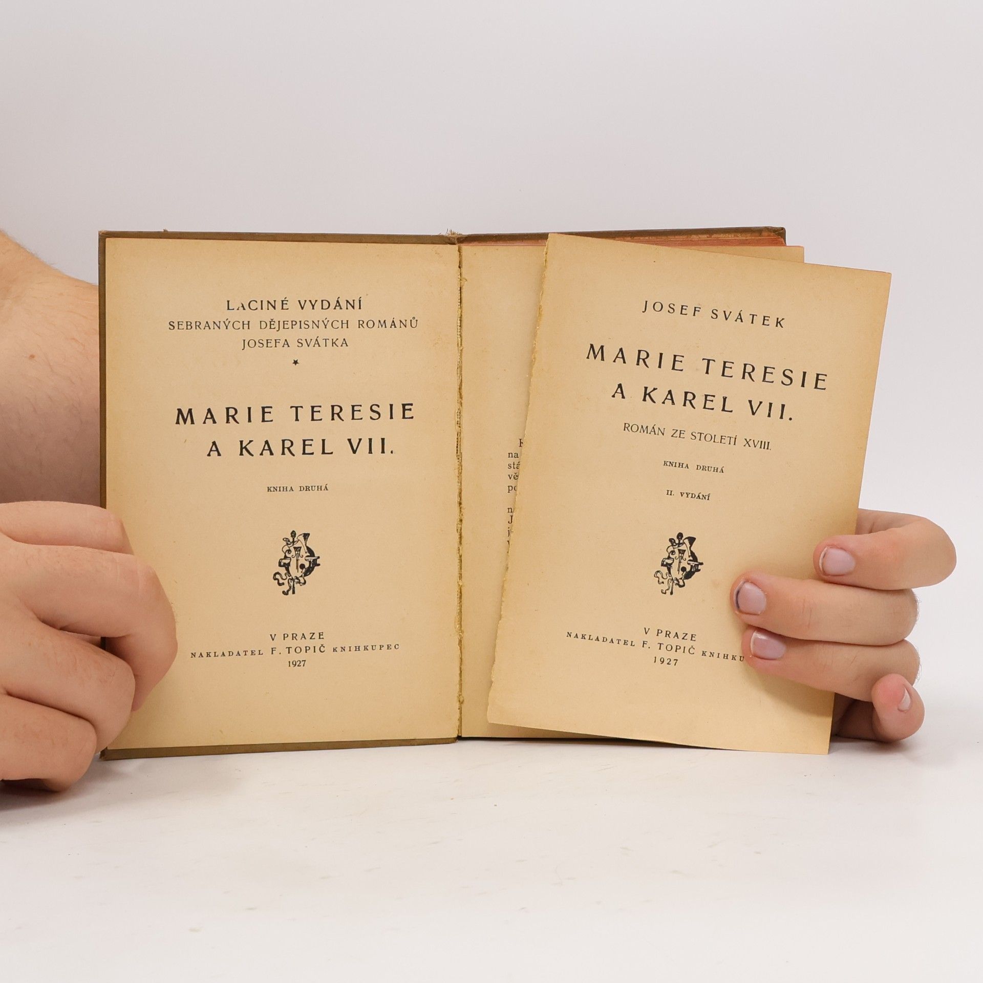 Josef Svátek Marie Terezie a Karel VII.