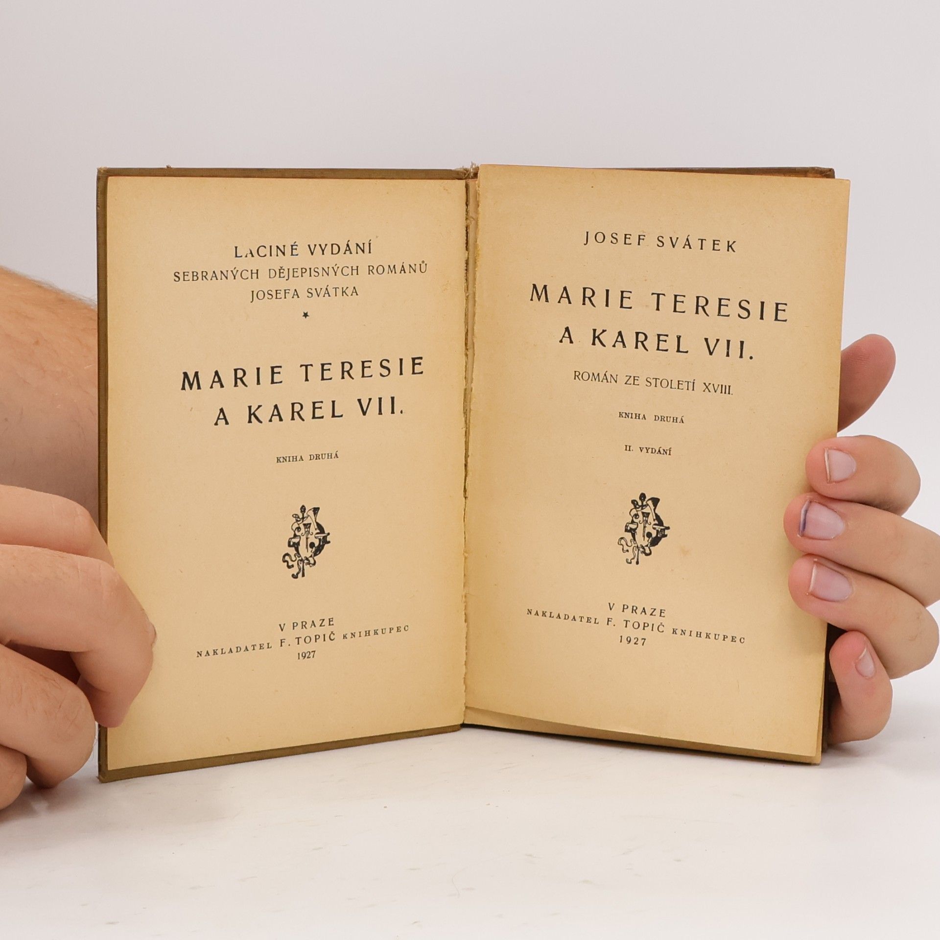 Josef Svátek Marie Terezie a Karel VII.