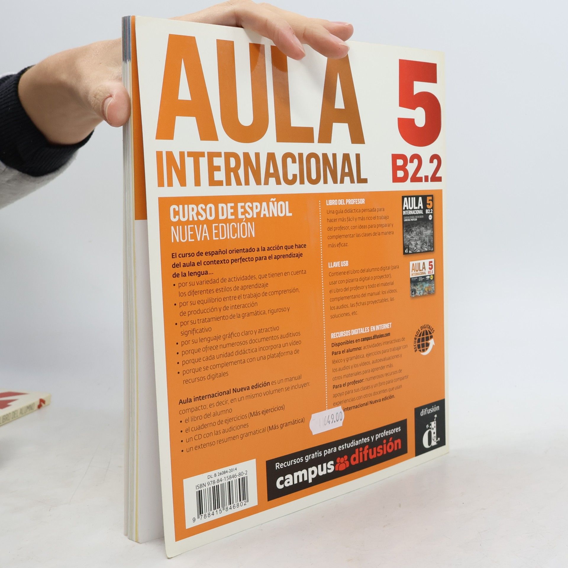 Autorenkollektiv Aula Internacional 5 B2.2 Libro del alumno