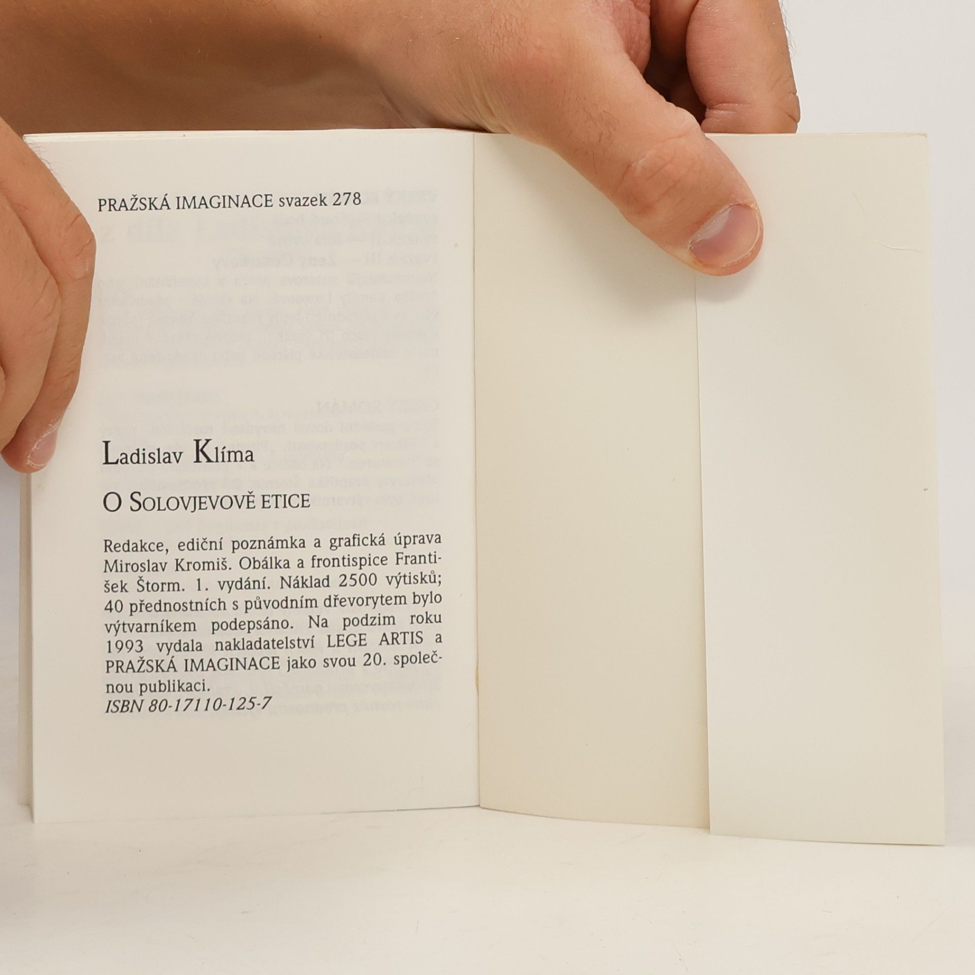 Ladislav Klíma O Solovjevově etice
