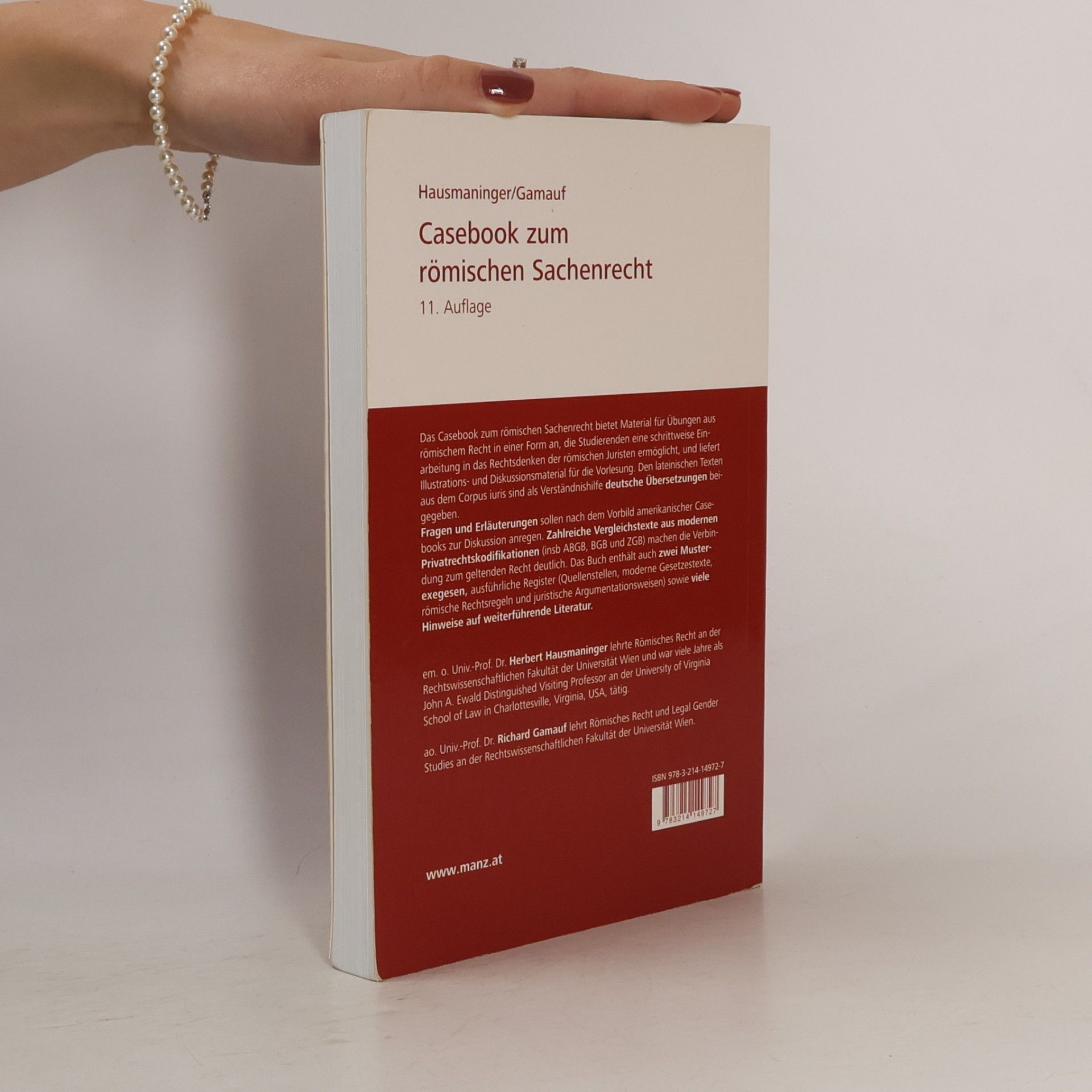 Herbert Hausmaninger Casebook zum römischen Sachenrecht