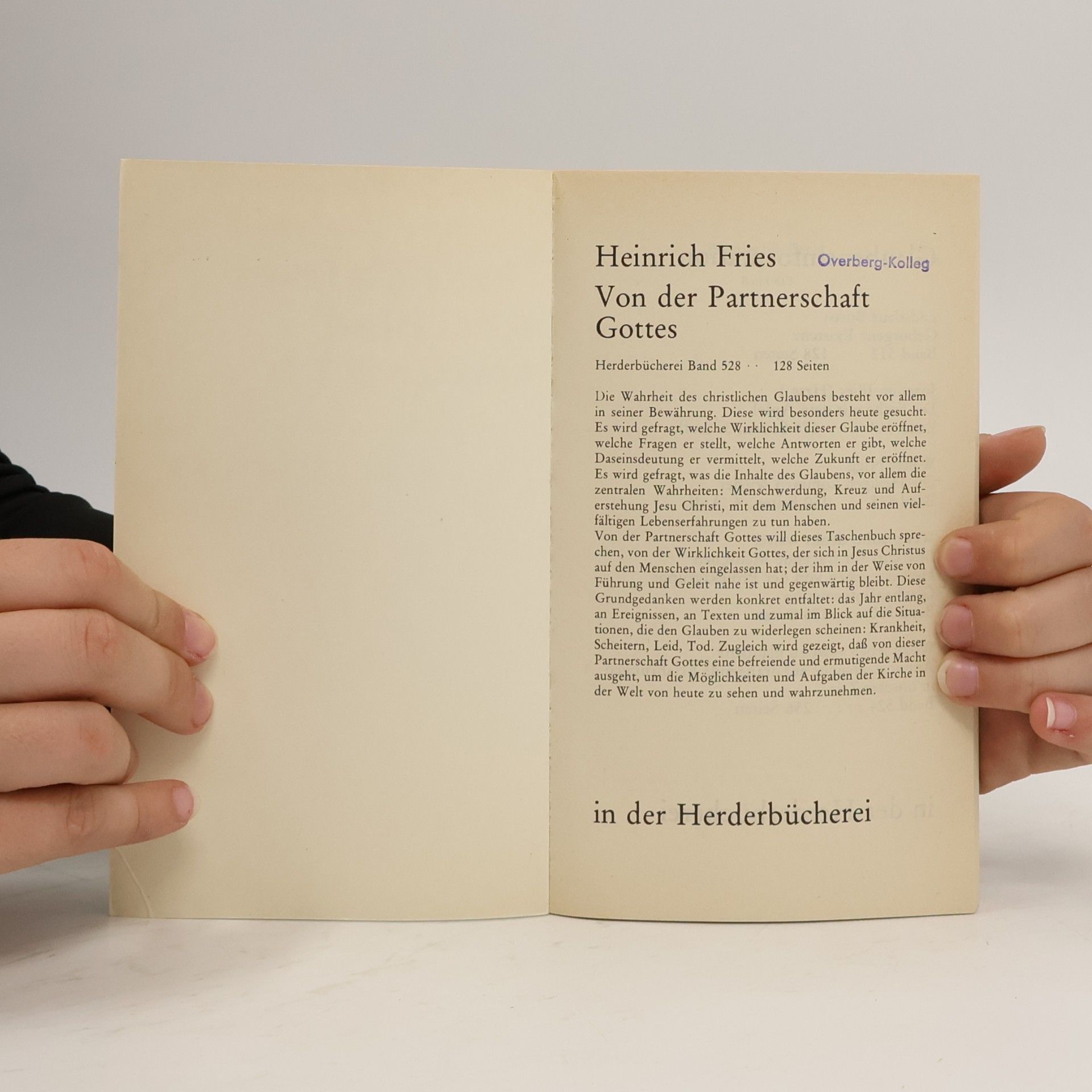 Heinrich Fries Abschied von Gott?