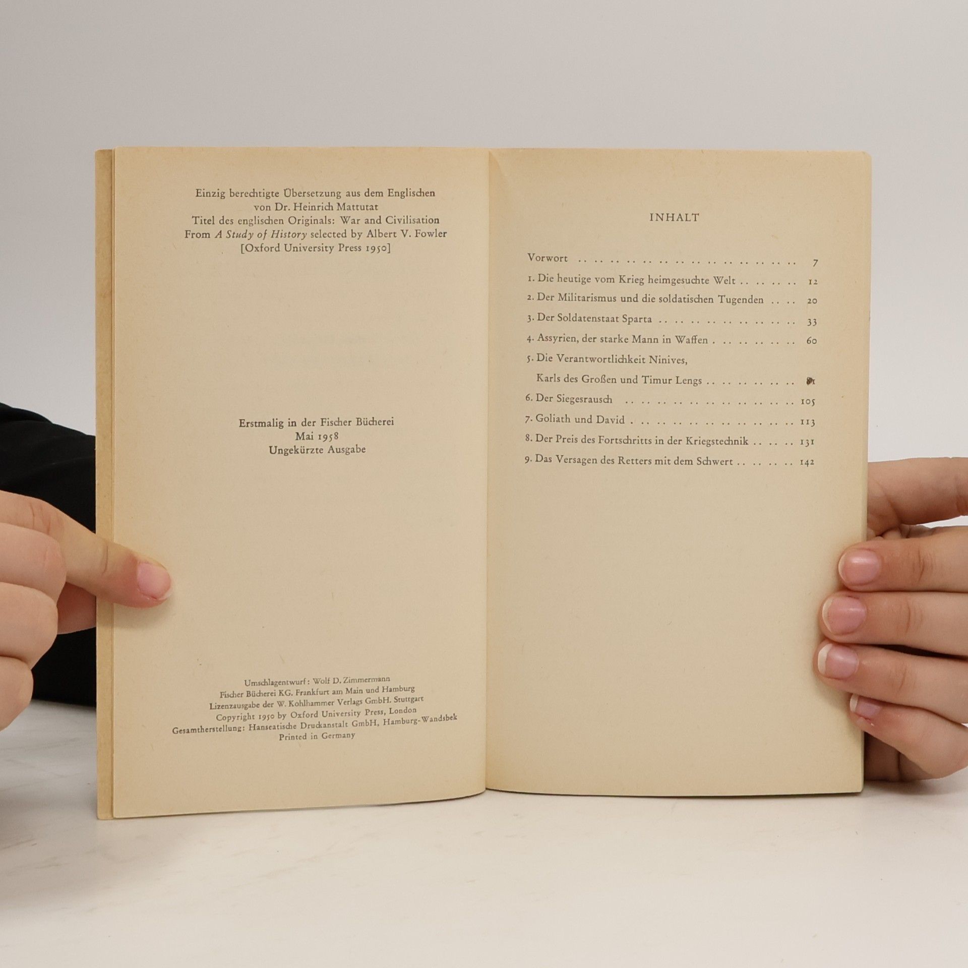 Arnold J. Toynbee Krieg und Kultur