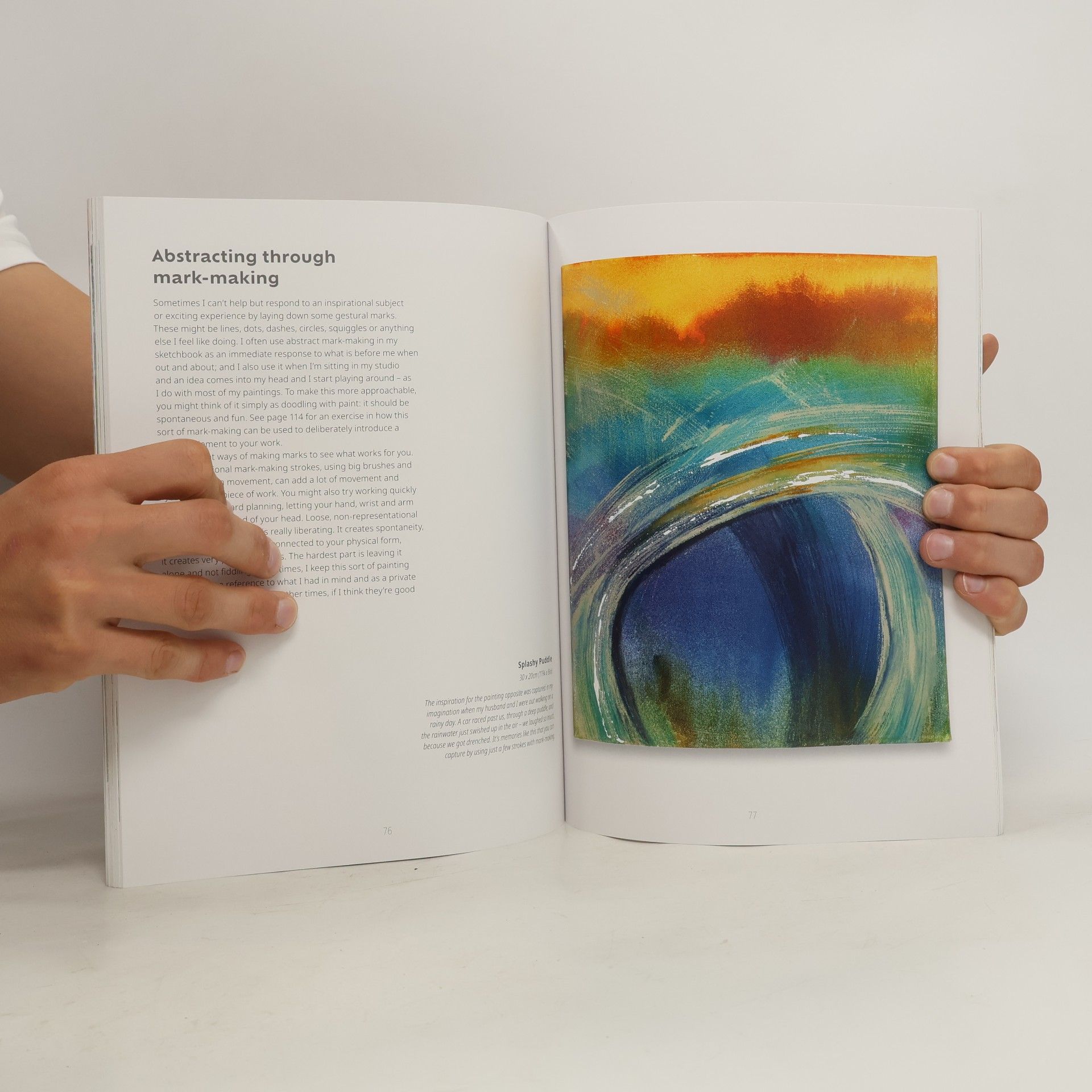 Jane Betteridge Painting Abstract Nature on Canvas