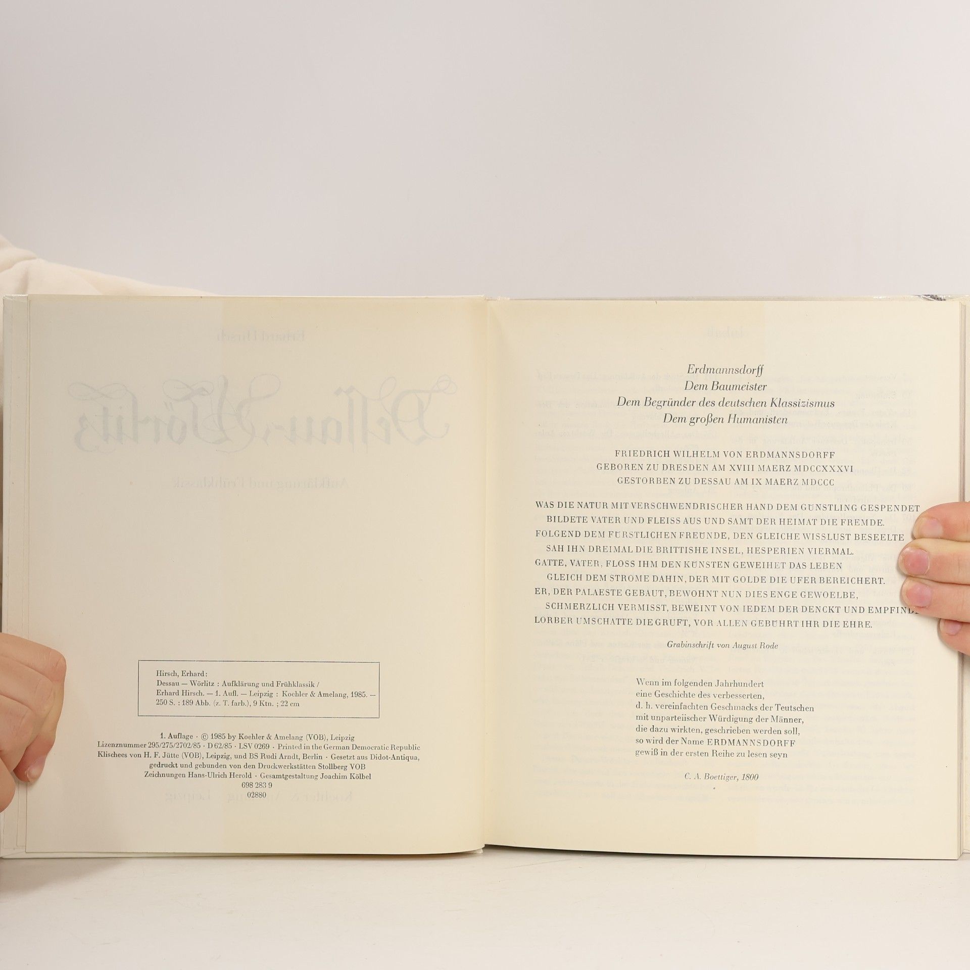 Erhard Hirsch Dessau-Wörlitz. Aufklärung und Frühklassik