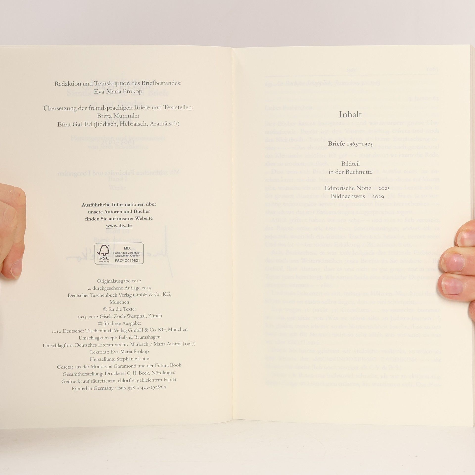 Mascha Kaléko Sämtliche Werke und Briefe: Briefe 1963-1975