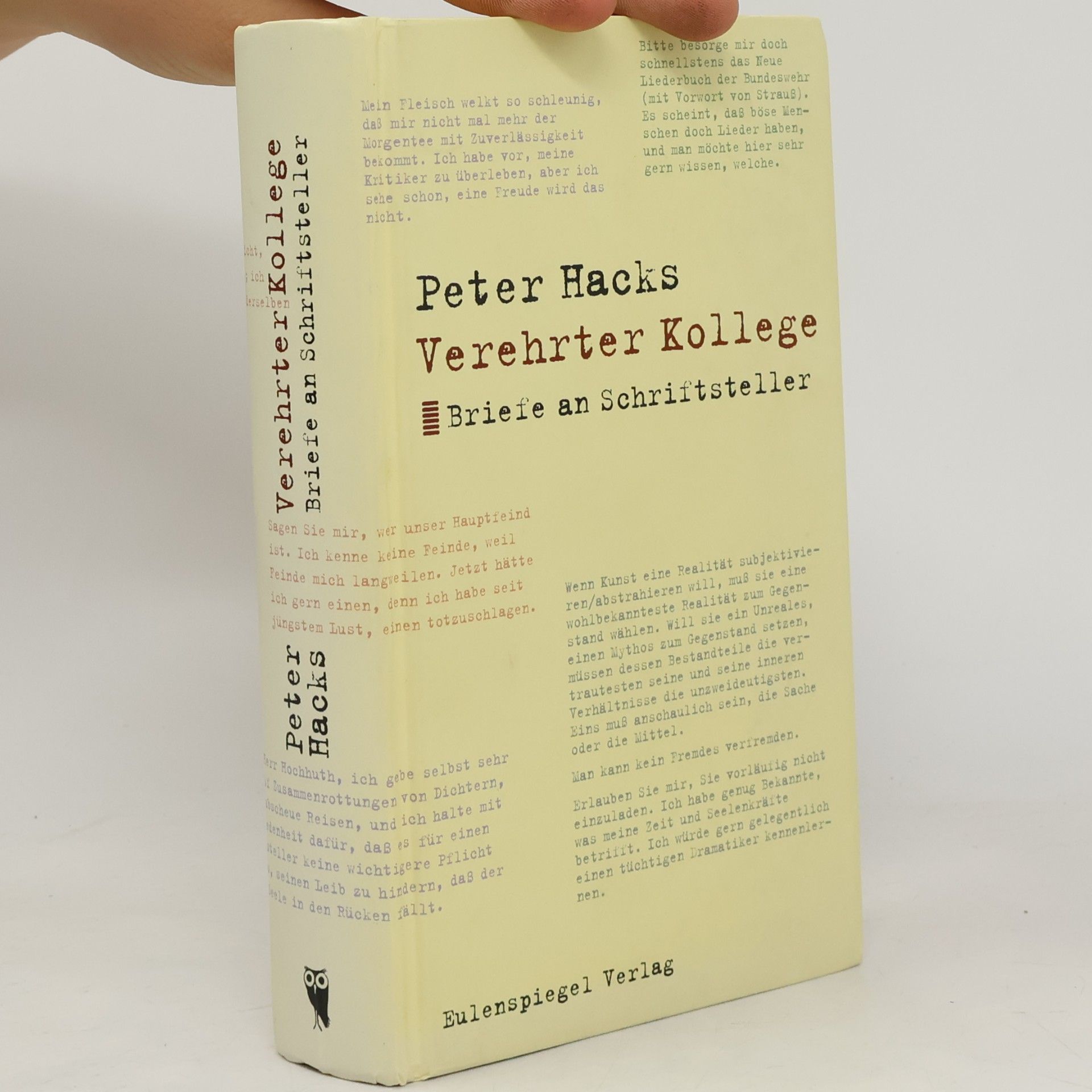 Peter Hacks Verehrter Kollege