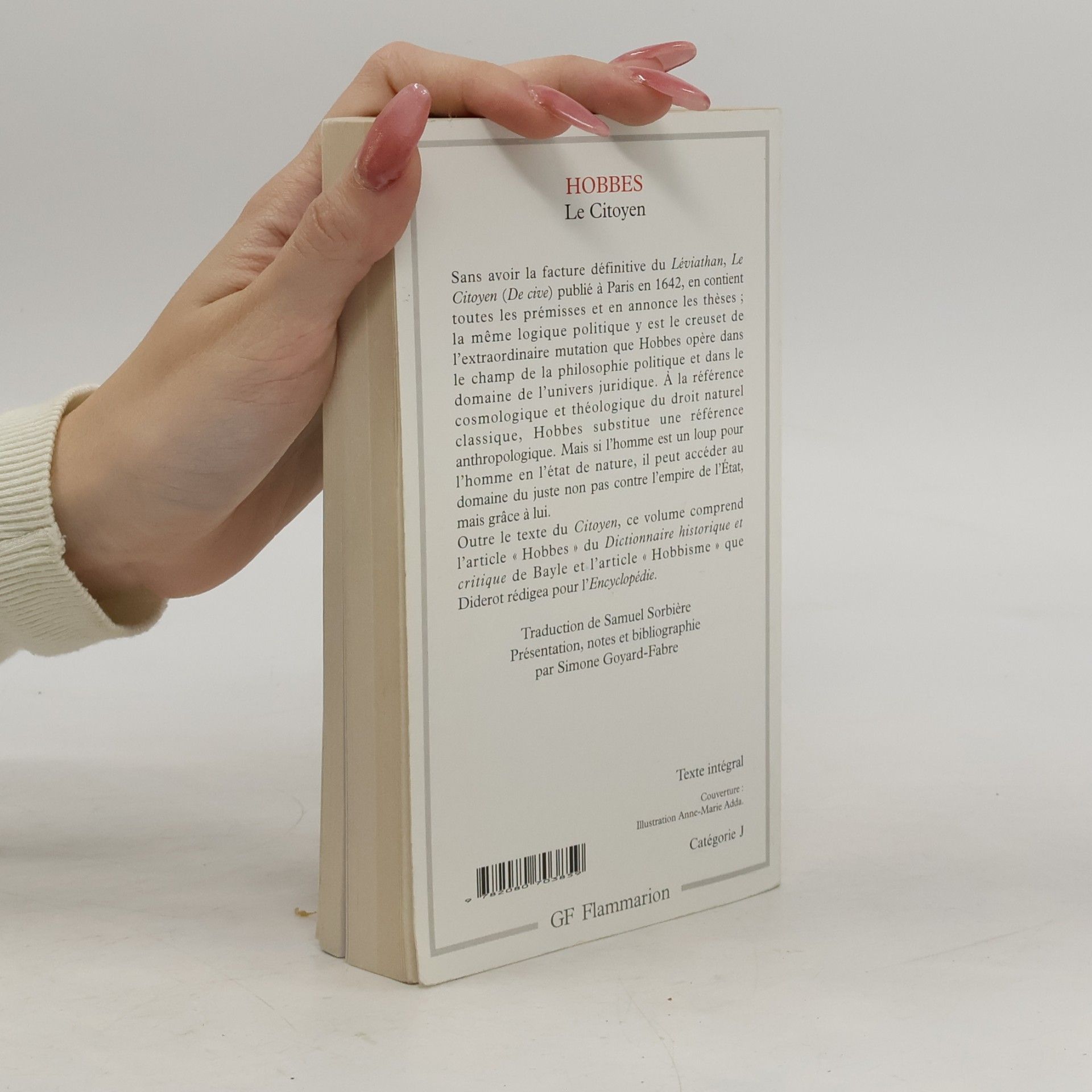 Thomas Hobbes Le Citoyen ou les Fondements de la politique