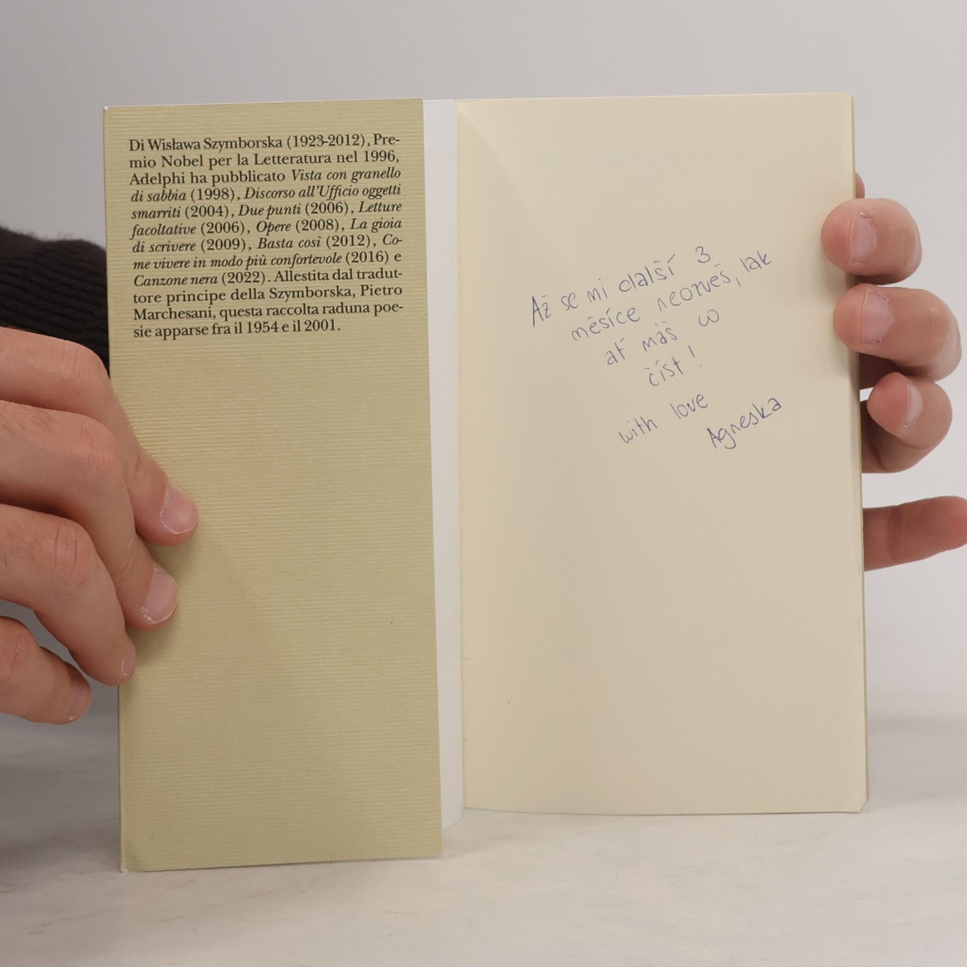 Wisława Szymborska Piccola biblioteca Adelphi - 712: Amore a prima vista. Testo polacco a fronte