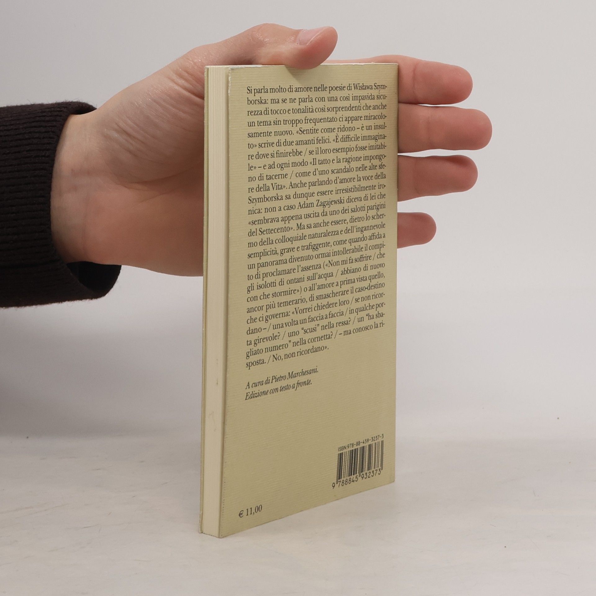Wisława Szymborska Piccola biblioteca Adelphi - 712: Amore a prima vista. Testo polacco a fronte