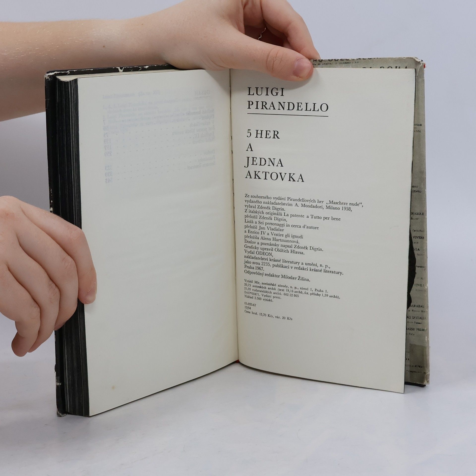 Luigi Pirandello 5 her a jedna aktovka