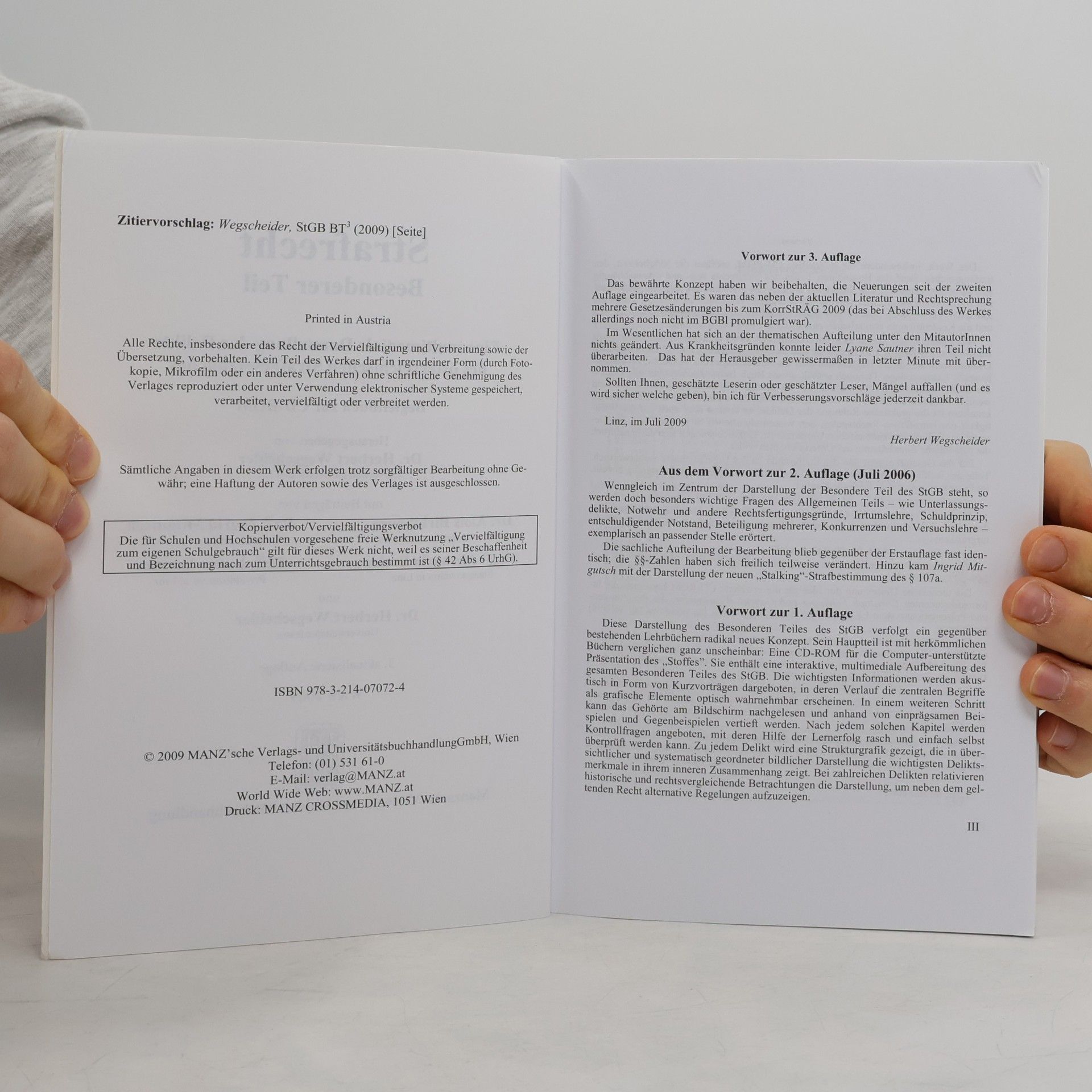 Wegscheider Strafrecht - Besonderer Teil: Eine multimediale Darstellung der Delikte des österreichischen Strafgesetzbuches. Begleitbuch zur CD-ROM - Studienbuch - 3. Auflage