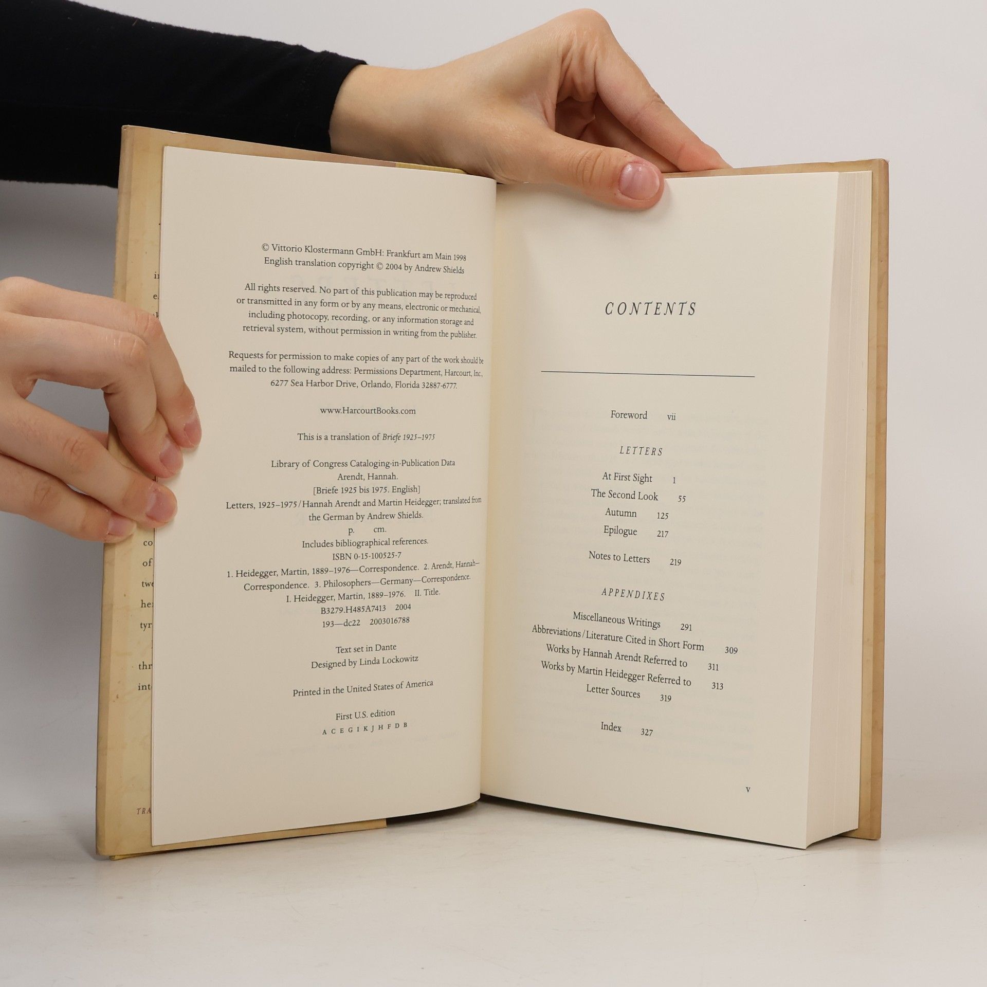 Hannah Arendt Letters