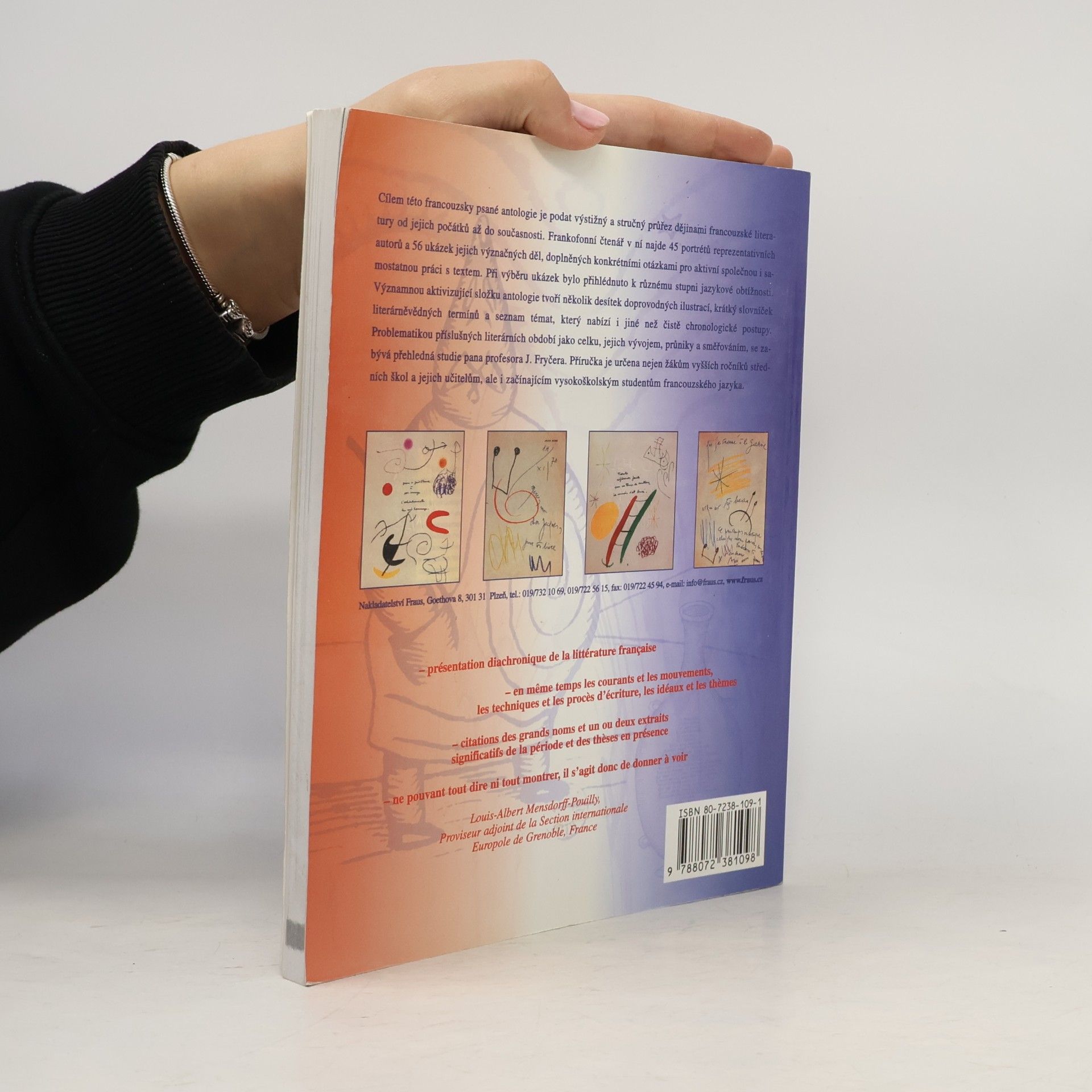 Marcela Horažďovská Antologie francouzské literatury. Anthologie de la littérature française